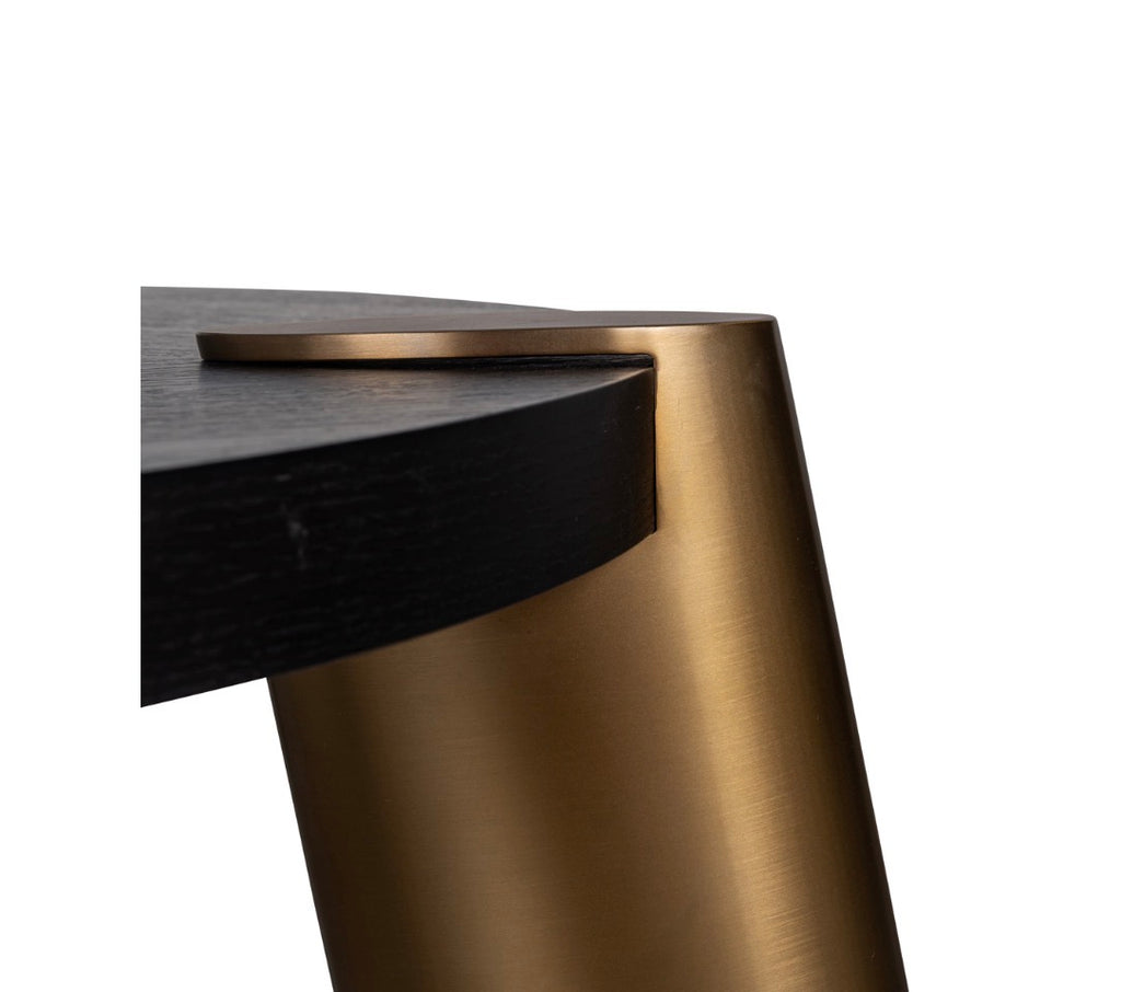 Brody Charcoal Oak & Brushed Gold Nesting Coffee Table Set of 2