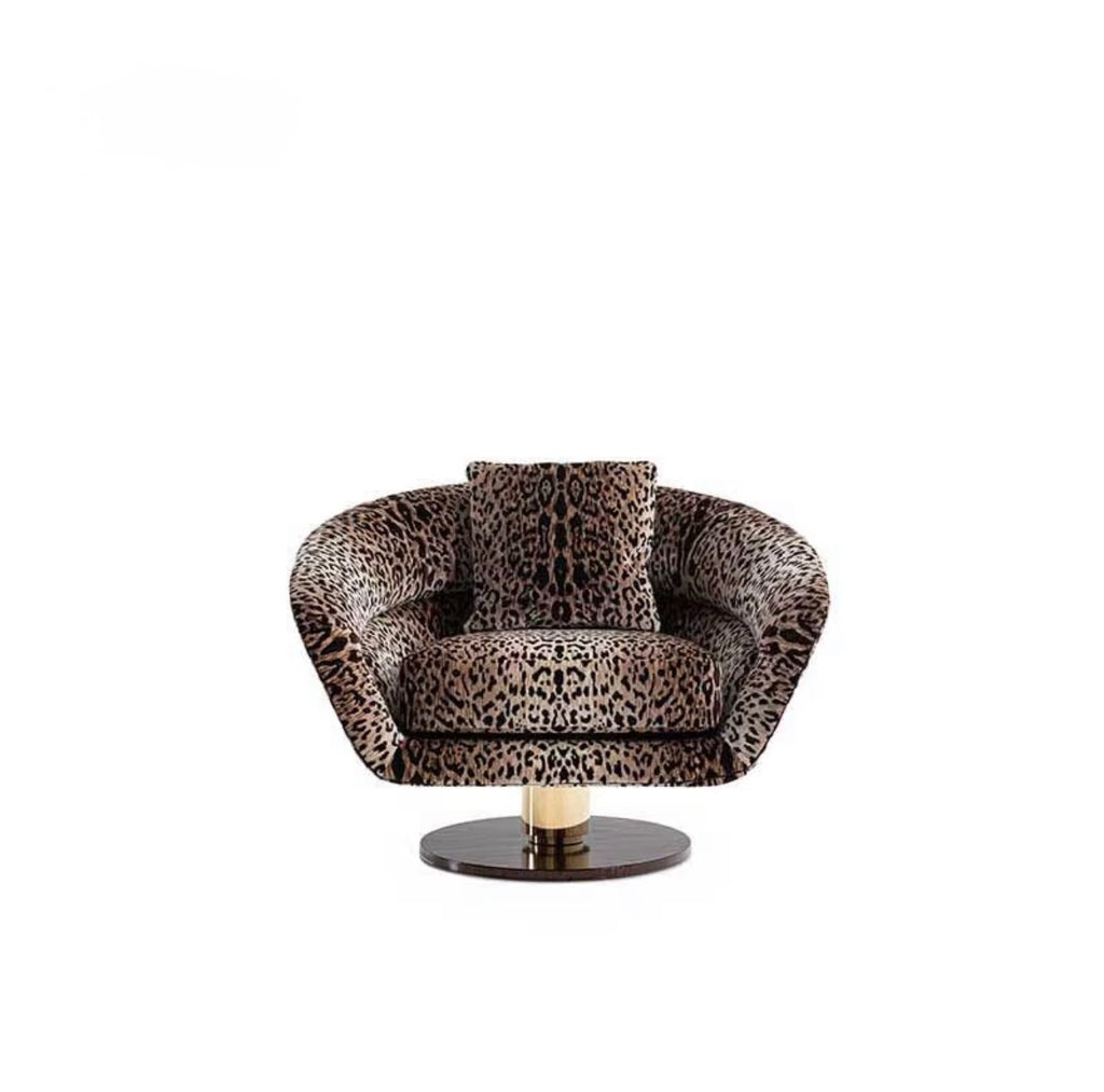 Ninfea Leopard Swivel Chair