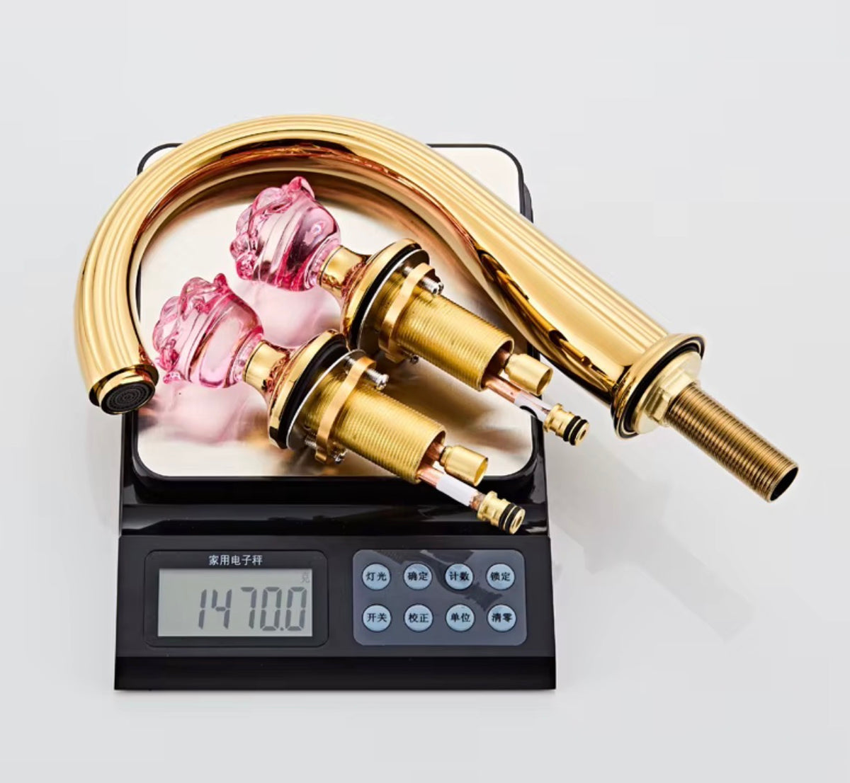 Fiorenza Crystal & Brass Widespread Faucet