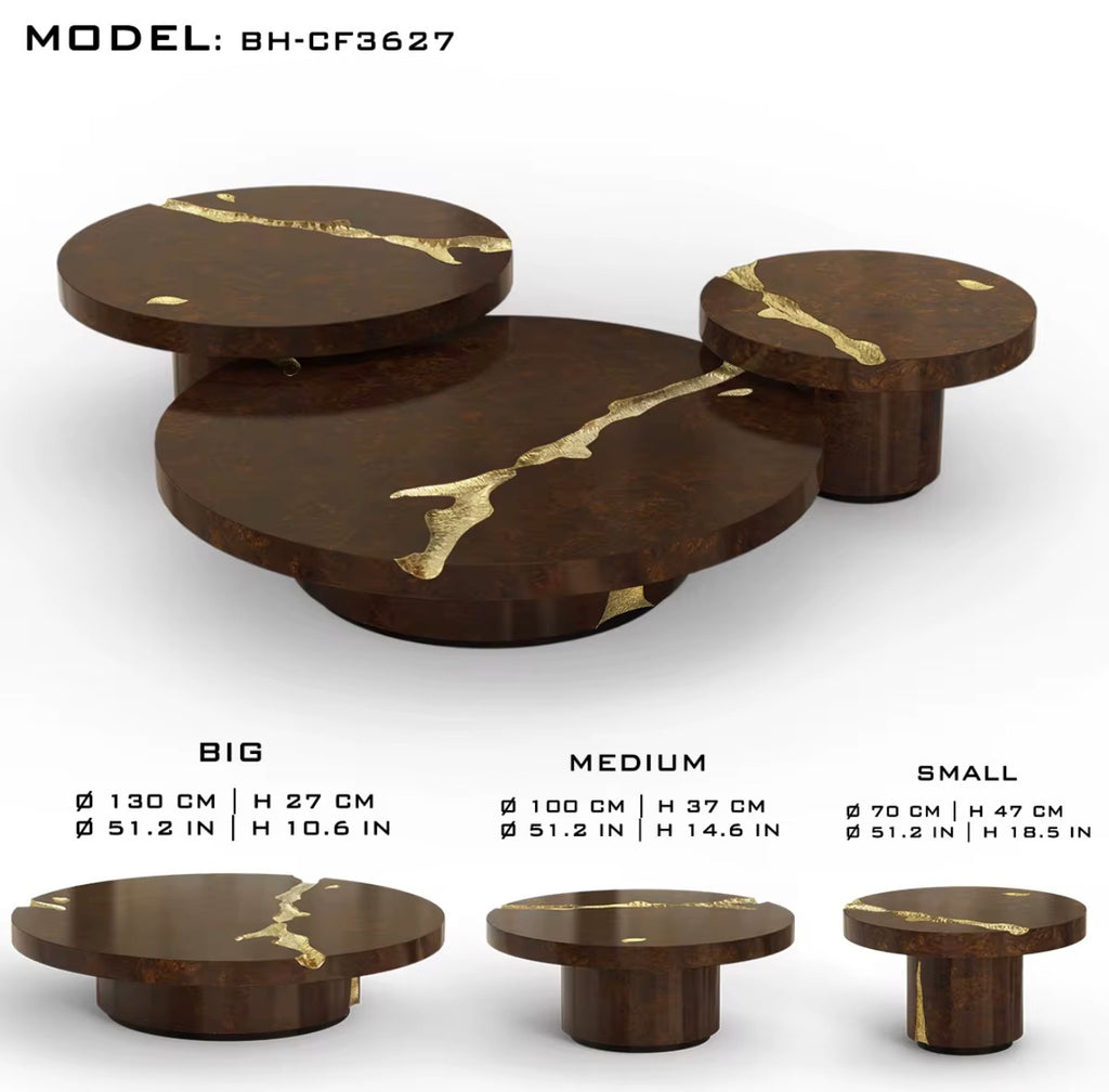 Casa Milano – Empire Gold-Inlay Coffee Table Set