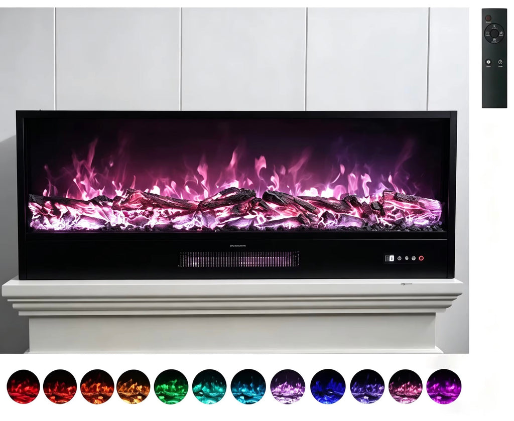 Lorenzo 47” Multicolor Electric Fireplace Insert