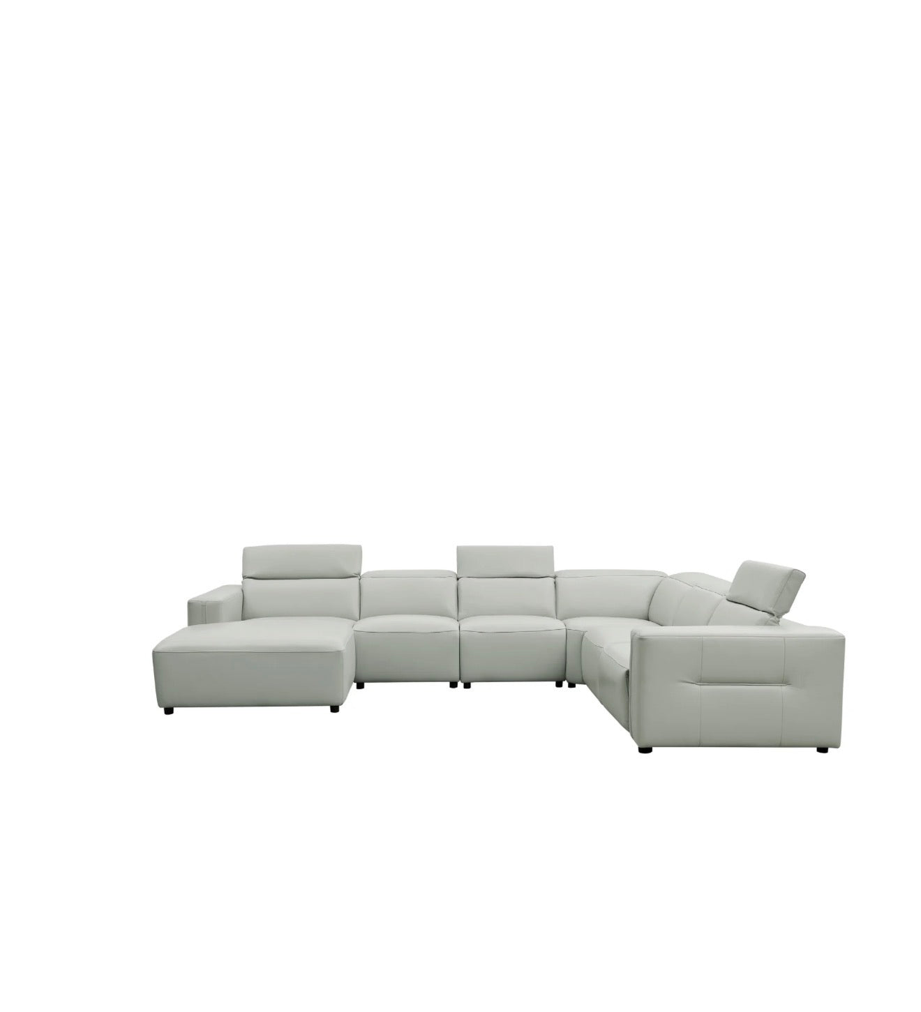 Casa Milano Noelia Italian Leather Power Reclining Sectional with Chaise