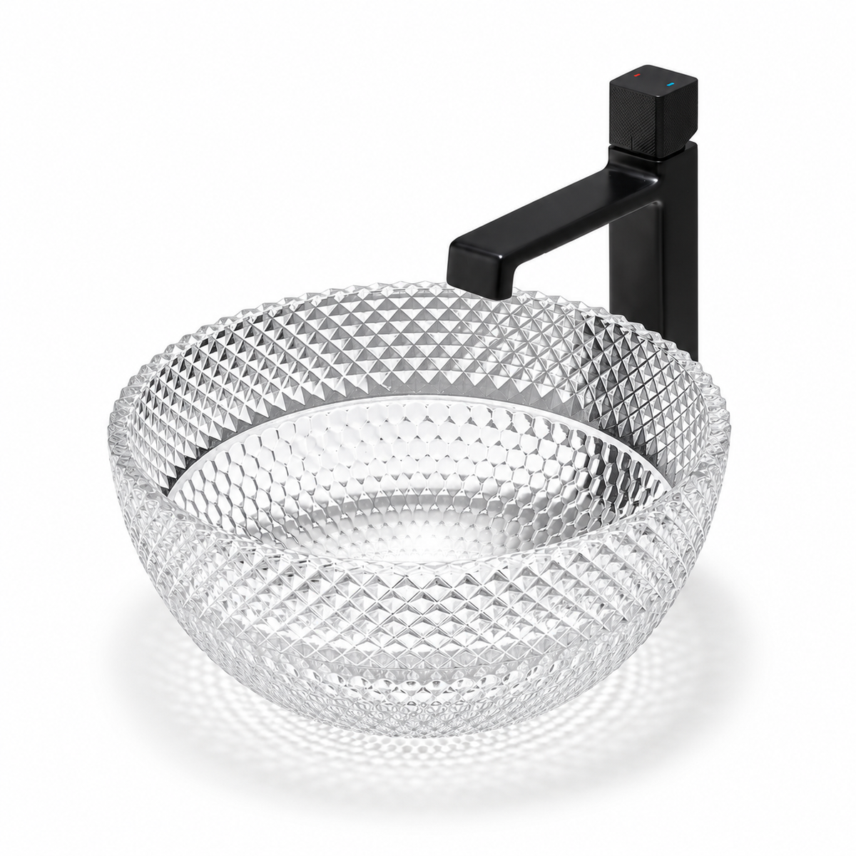 BELLINA CRYSTAL-CUT GLASS VESSEL SINK