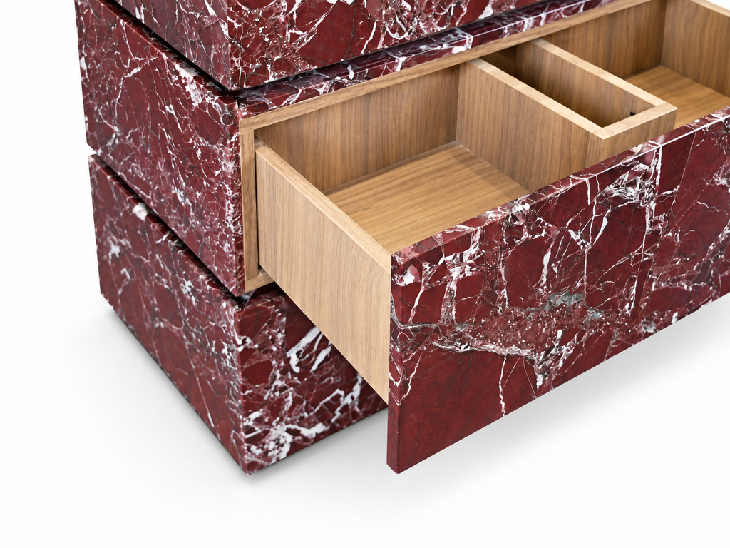 Rosso Levanto Marble Bathroom Vanity