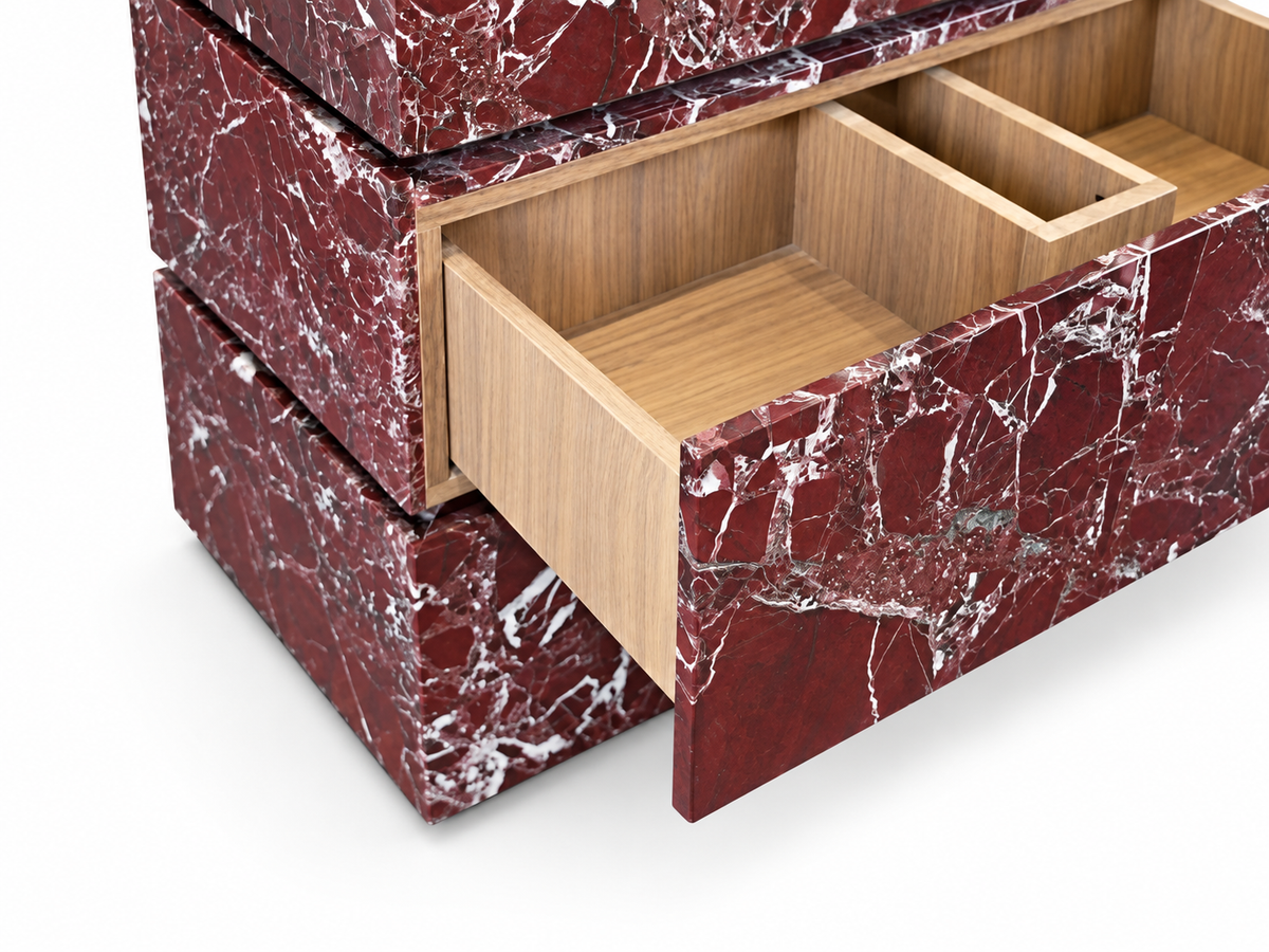 Rosso Levanto Marble Bathroom Vanity