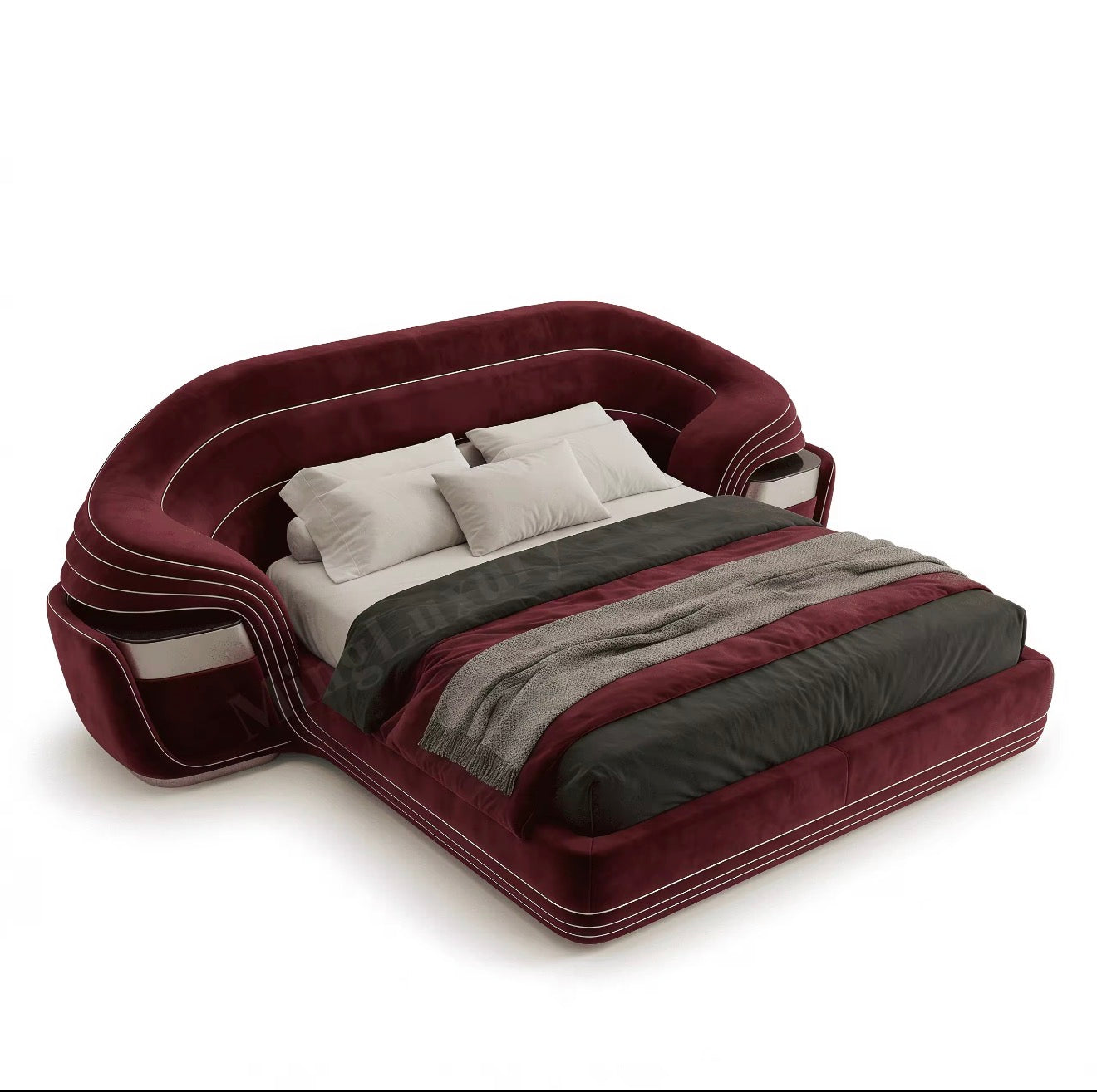 Valentino Royale Burgundy Bed
