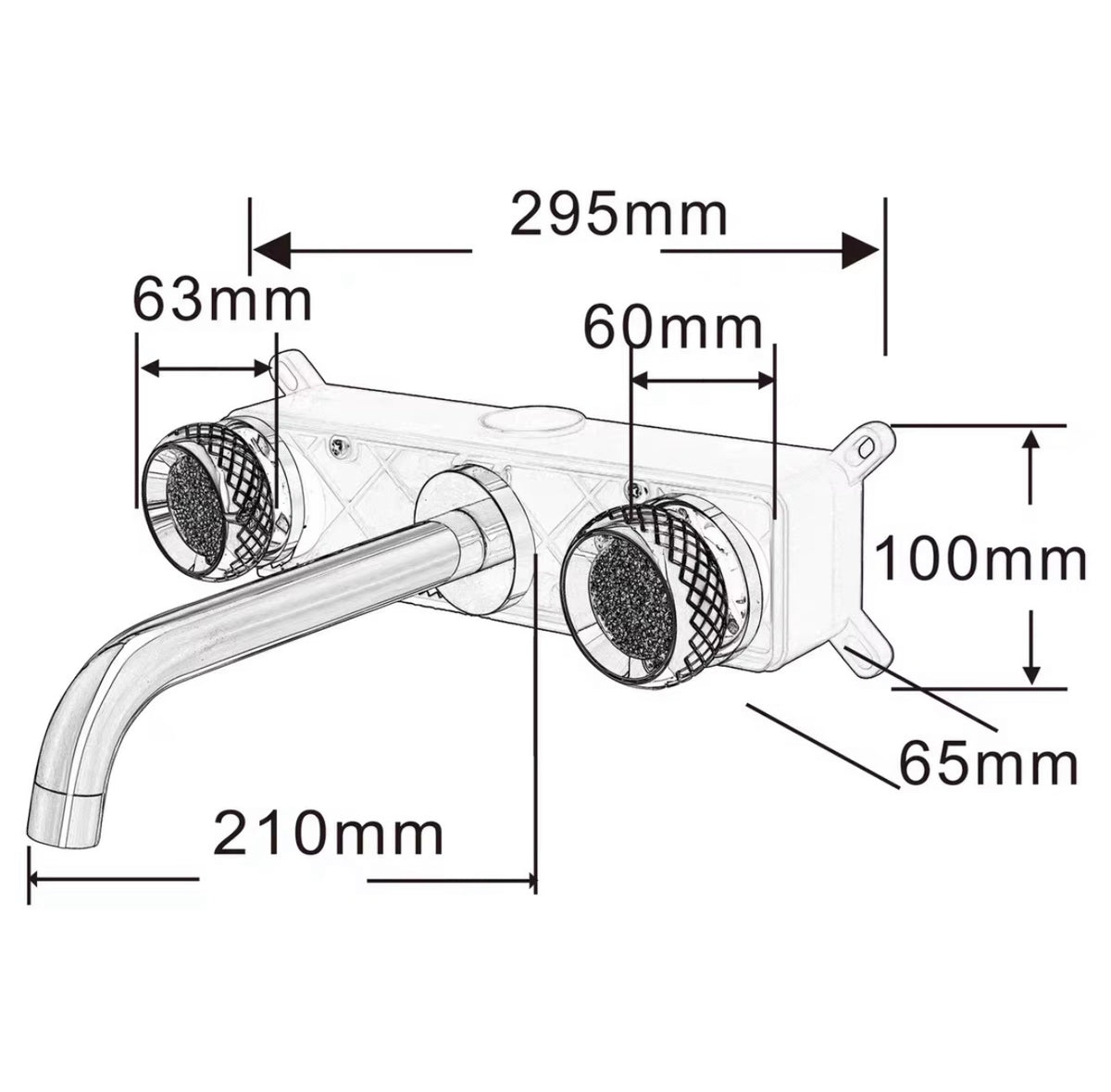 Ivanna Wall-Mounted 3-Hole Basin Faucet