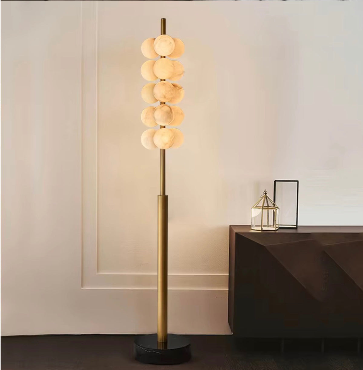 Valencia Natural Alabaster Floor Lamp