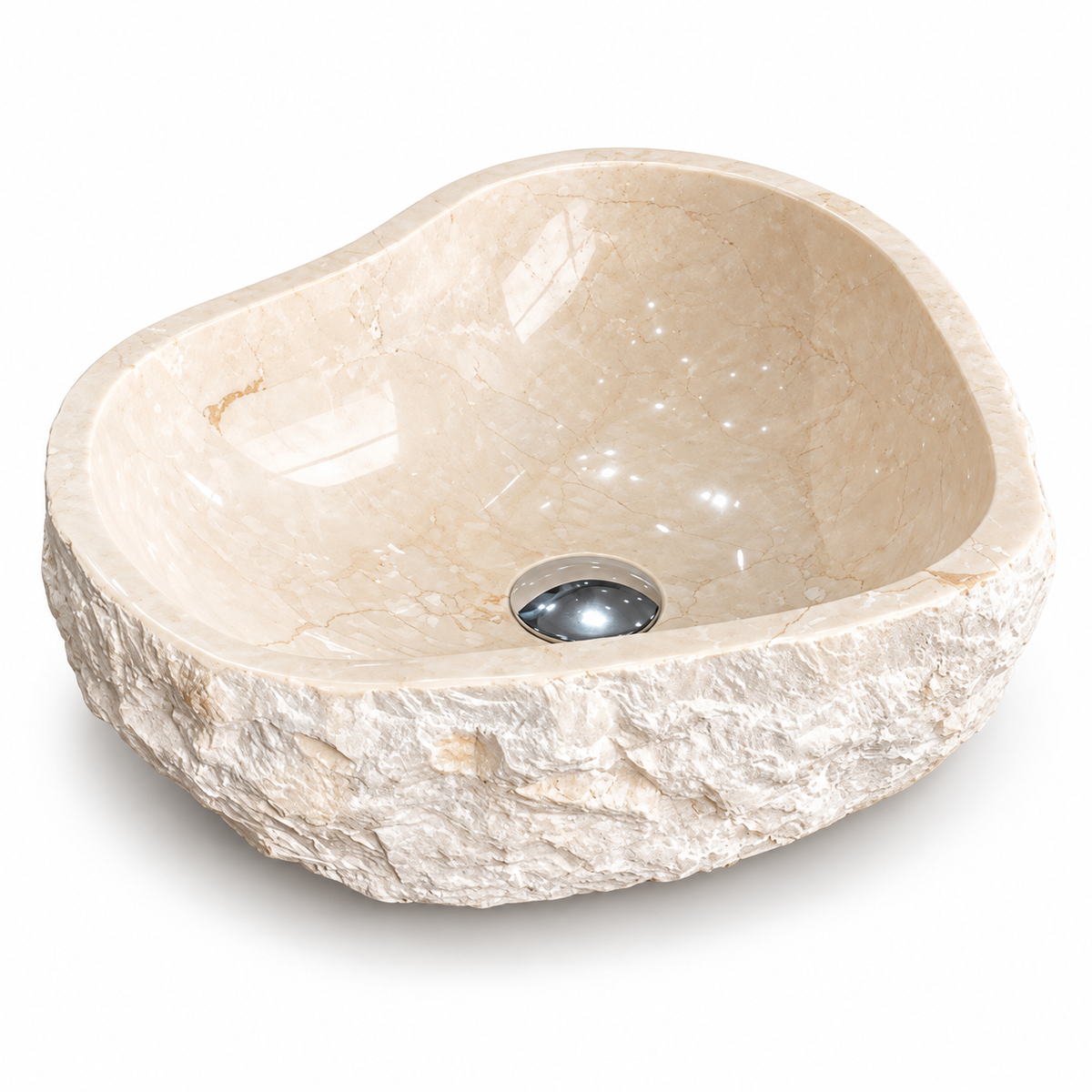 Tivoli Sculpted Natural Marble Vessel Sink