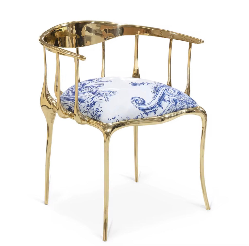 Casa Milano Sculptural Copper Dining Chairs — Set of 2