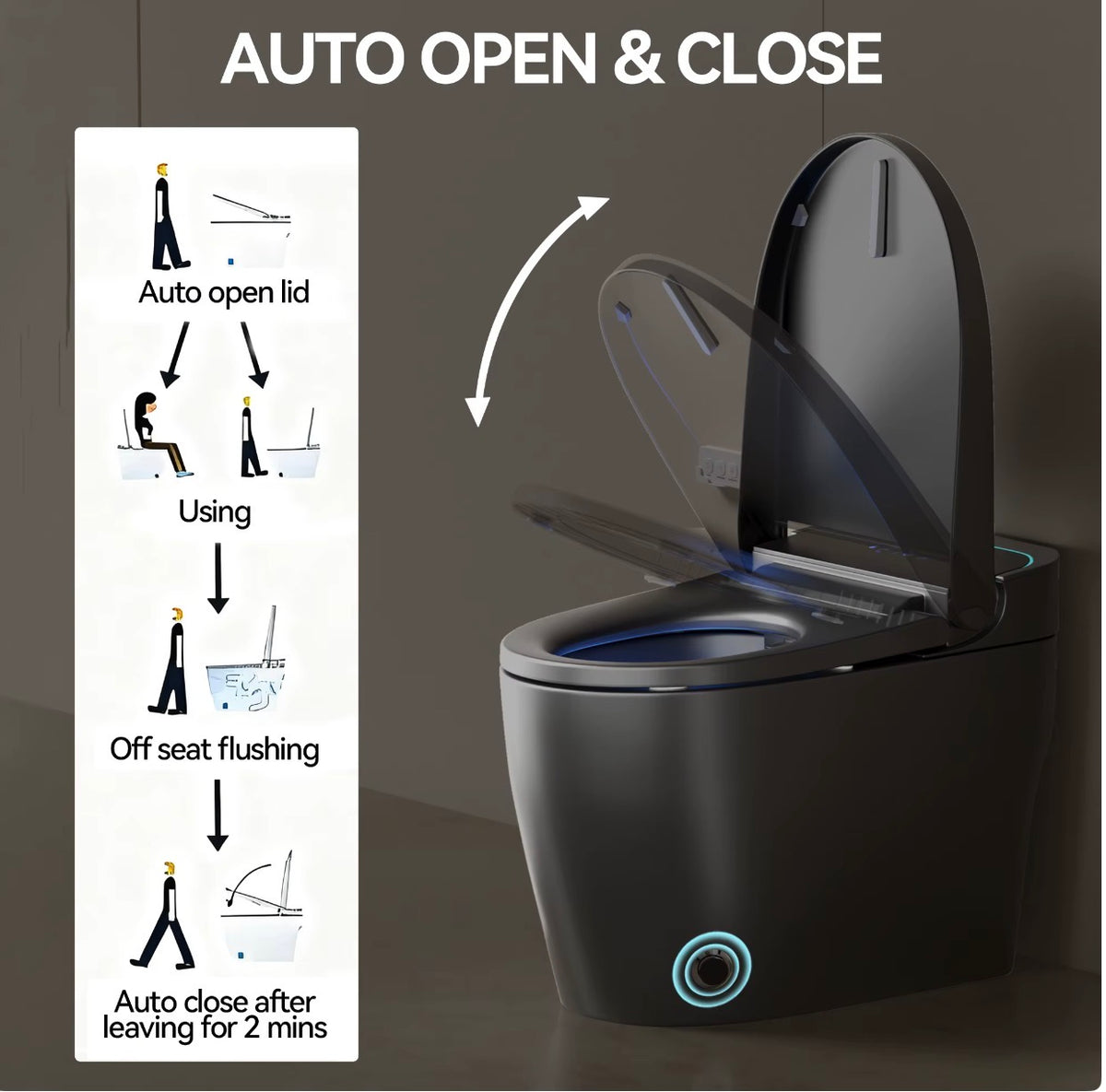 Lorenzo Graphite Intelligent Smart Toilet