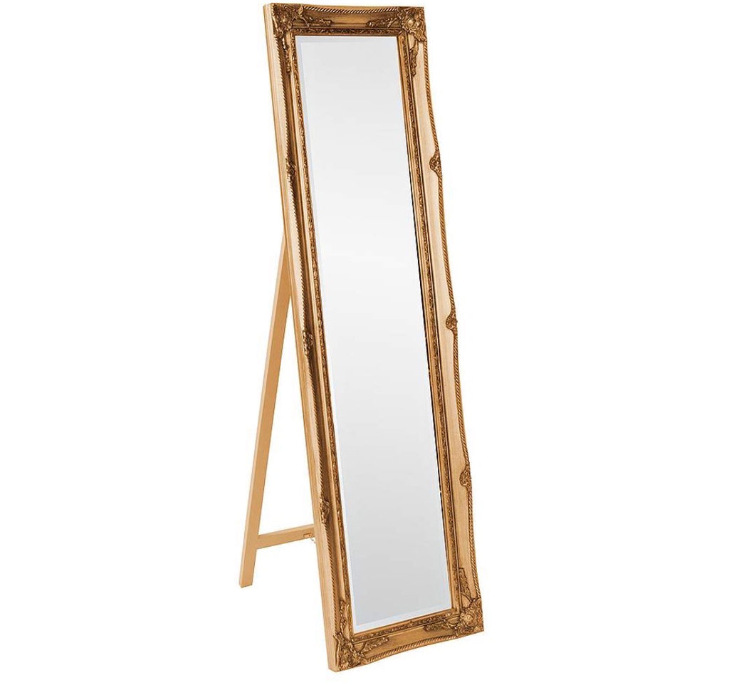 Casa Milano – Queen Ann Antique Gold Floor Mirror