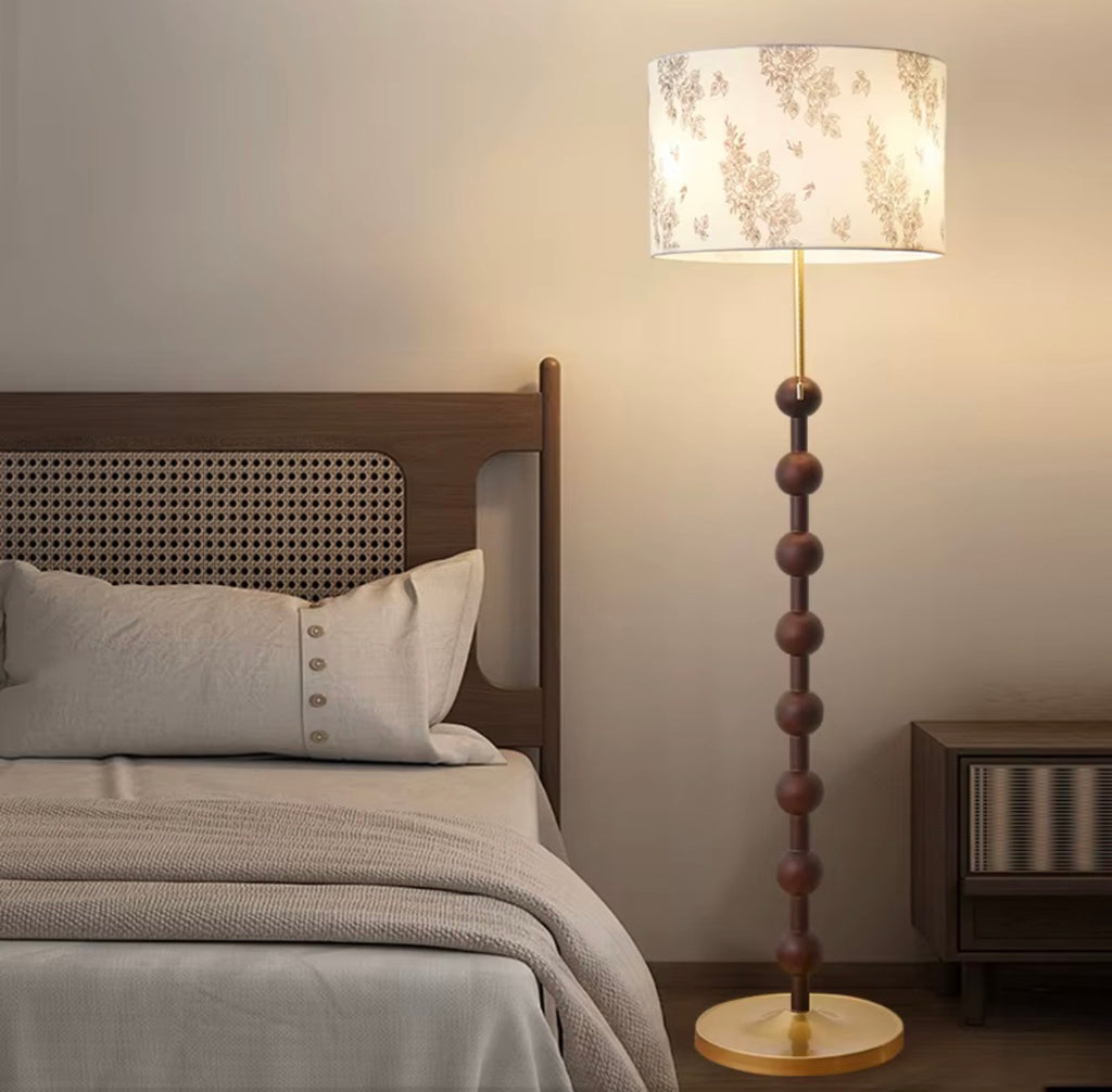 Evelyn Sculptural Wood Floor Lamp