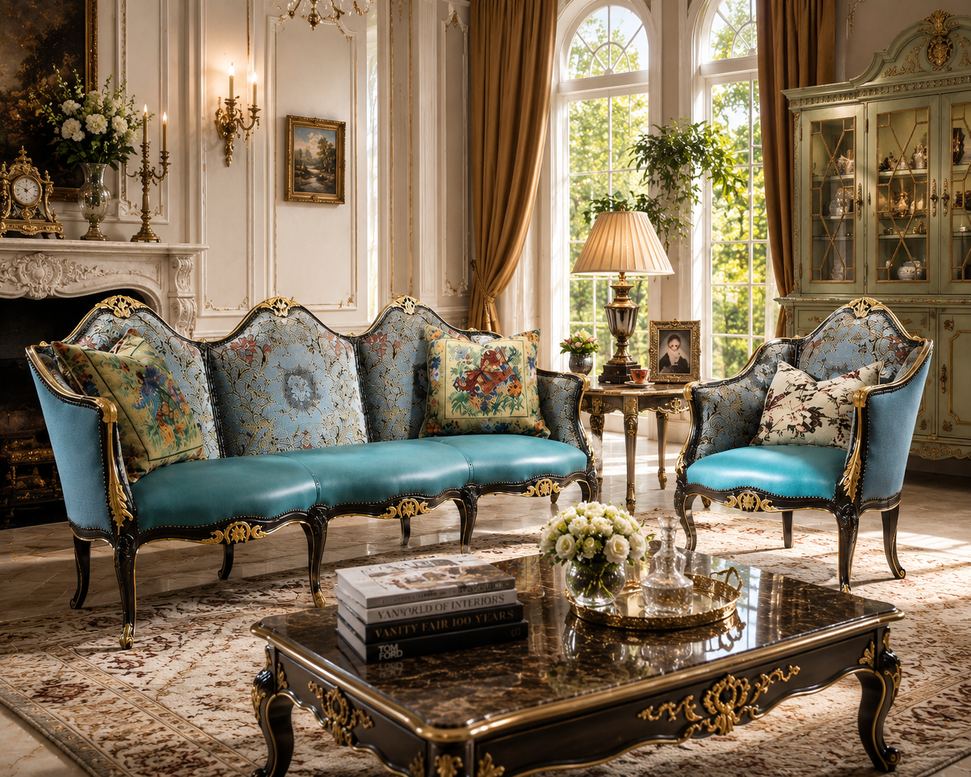 Casa Milano Château Bleu Regal Sofa Set