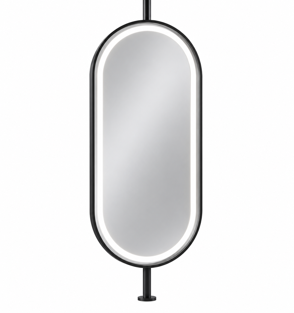 CHLOE GEOMETRIC SUSPENDED LED BATHROOM MIRROR