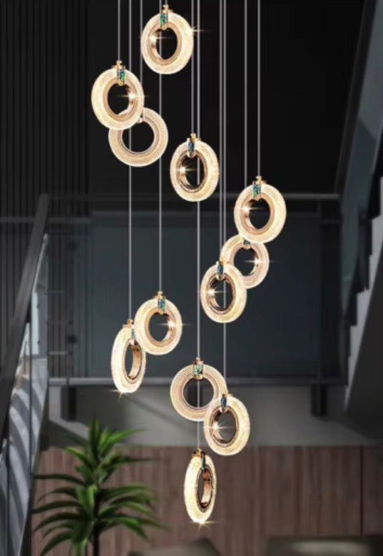 Ottavia Cascading LED Ring Chandelier