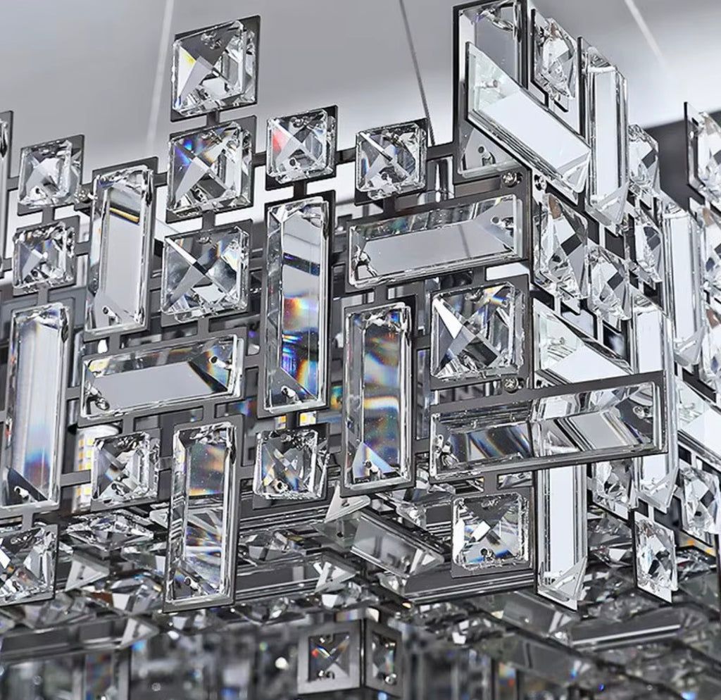 Vetra Geometric Crystal Chandelier
