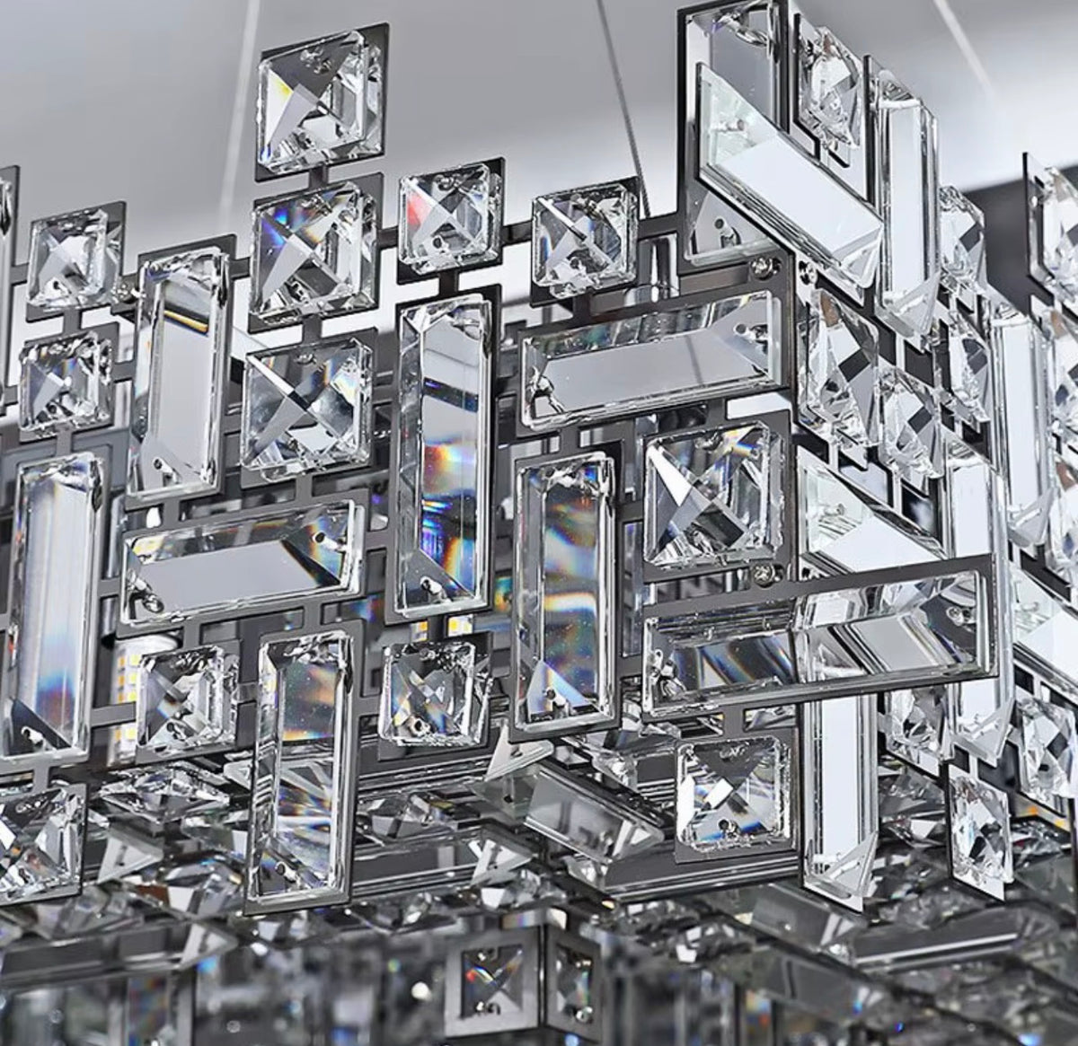 Vetra Geometric Crystal Chandelier