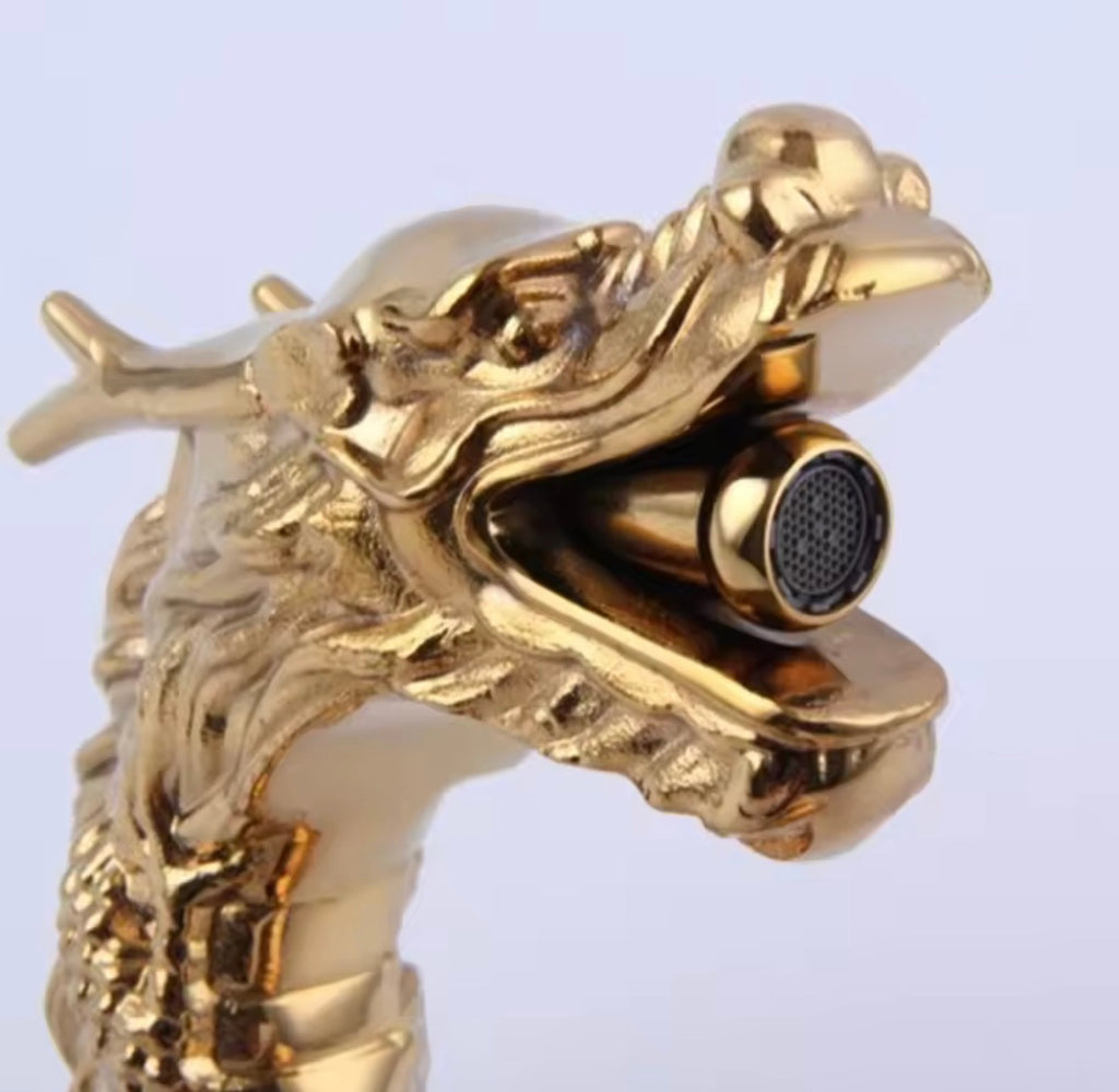 DRAGO IMPERIALE SOLID BRASS DRAGON WIDESPREAD BASIN FAUCET