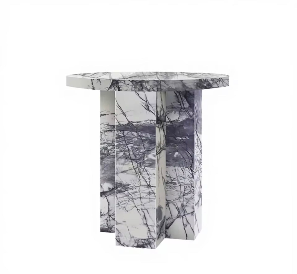 Arezzo Sculptural Natural Marble Side Table