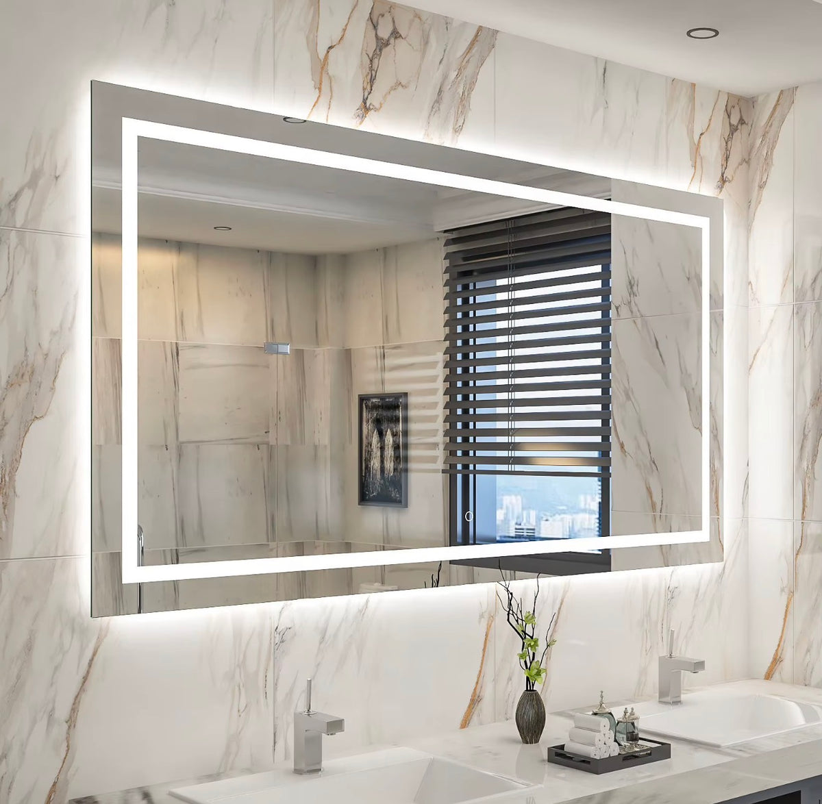 LORENZA DUAL-LIGHTING LED SMART BATHROOM MIRROR