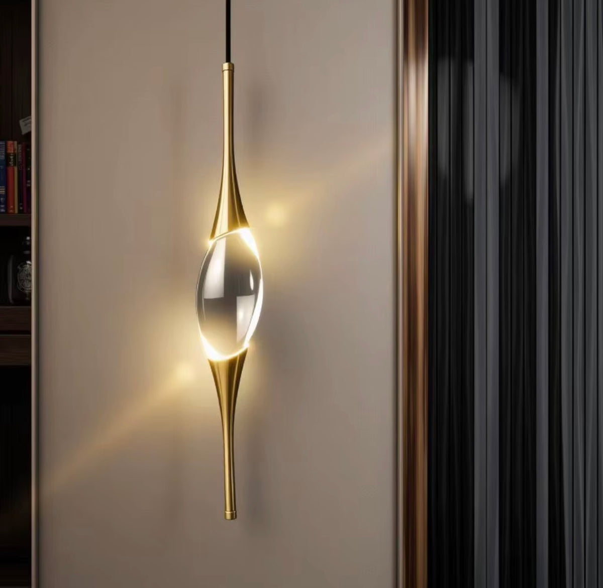 Vittorio Sculptural Crystal & Copper LED Wall Sconce