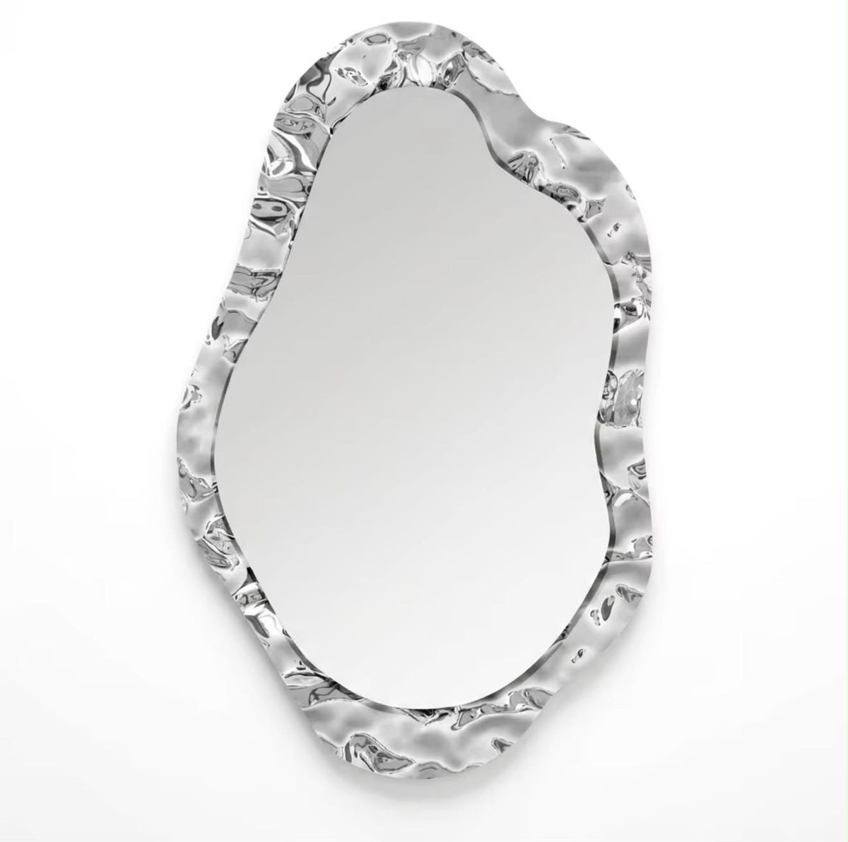 Eliana Sculptural Stainless Steel Wall Mirror