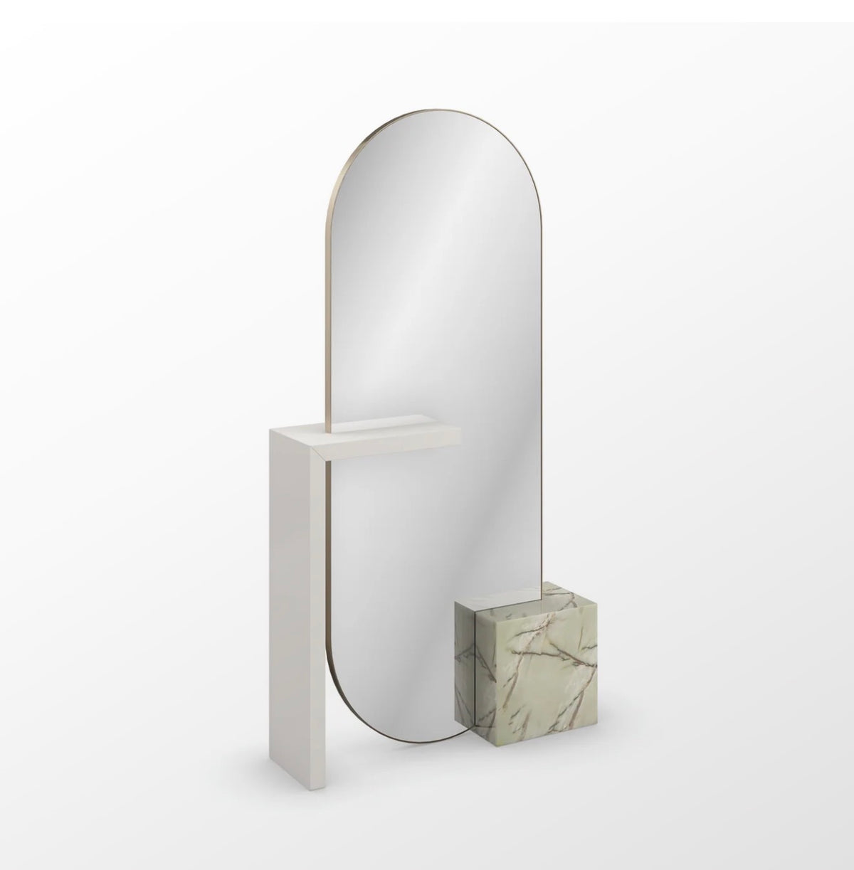 Monaco Sculptural Floor Mirror