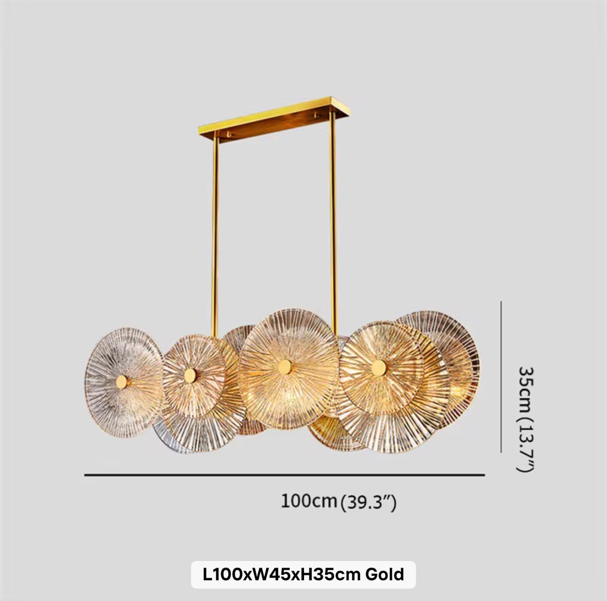 Éclat Glass Disc Chandelier