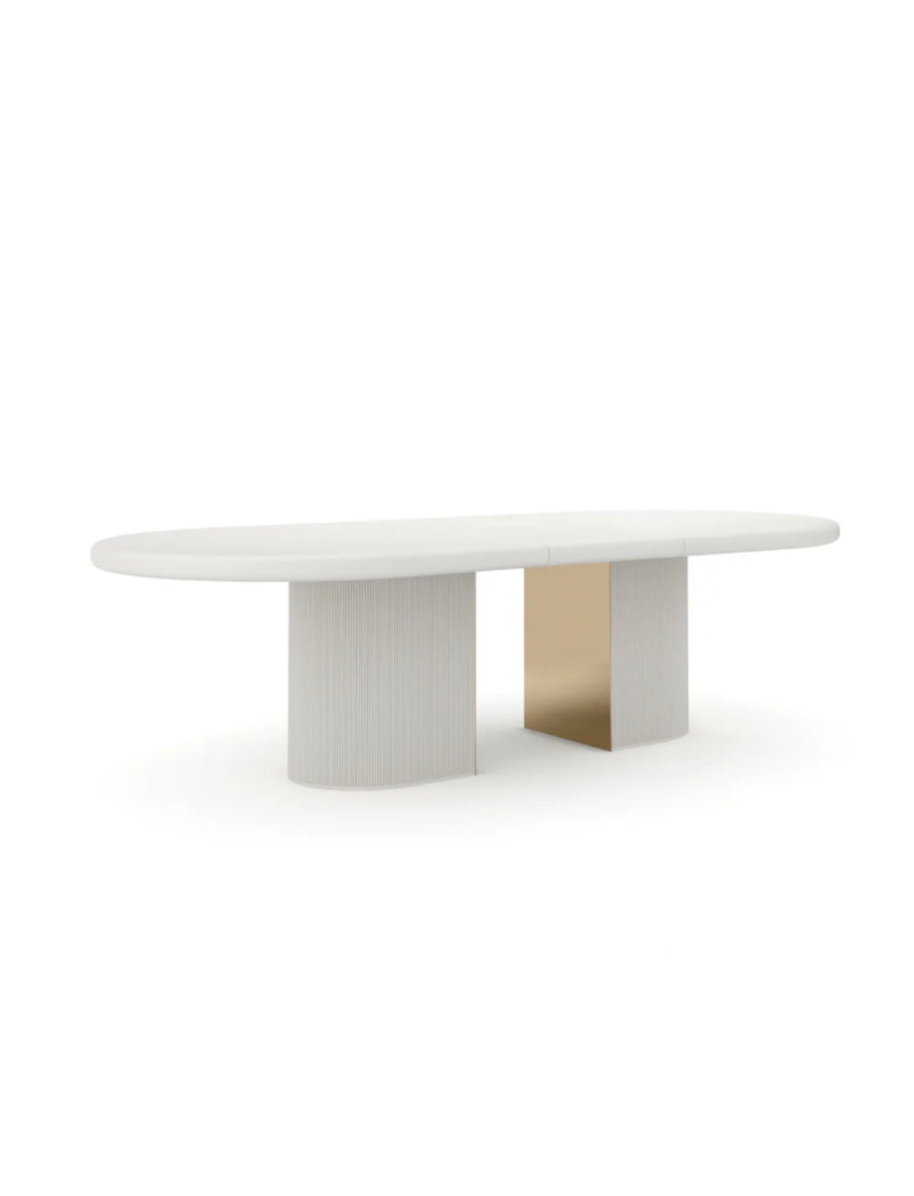 Casa Milano – Caracole Love Oval Extendable Dining Table (Matte Pearl)