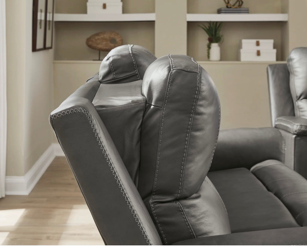Casa Milano Bleckley Power Reclining Leather Sectional | Quick Ship