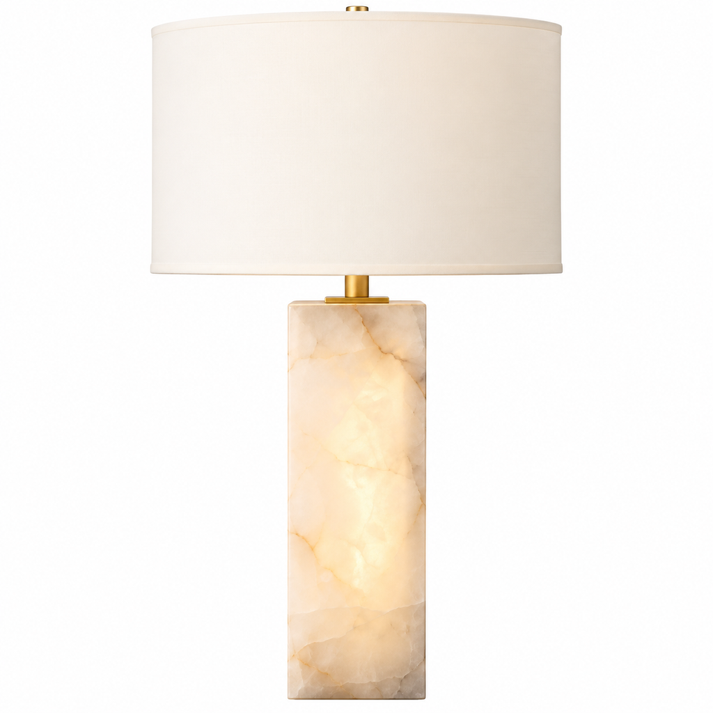 Pomona Brass Alabaster Table Lamp