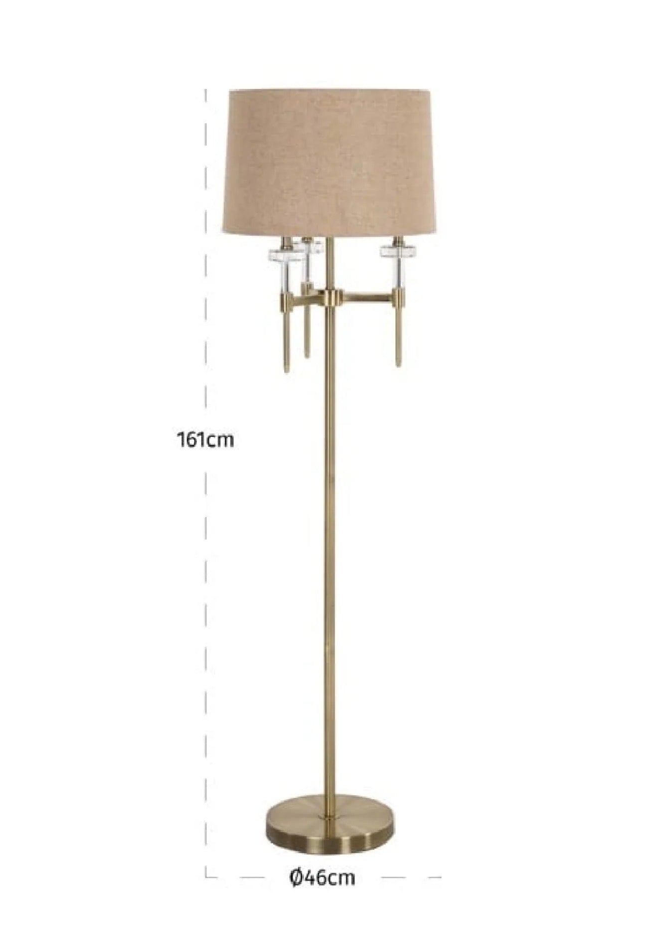 Casa Milano Josie Brushed Gold Floor Lamp