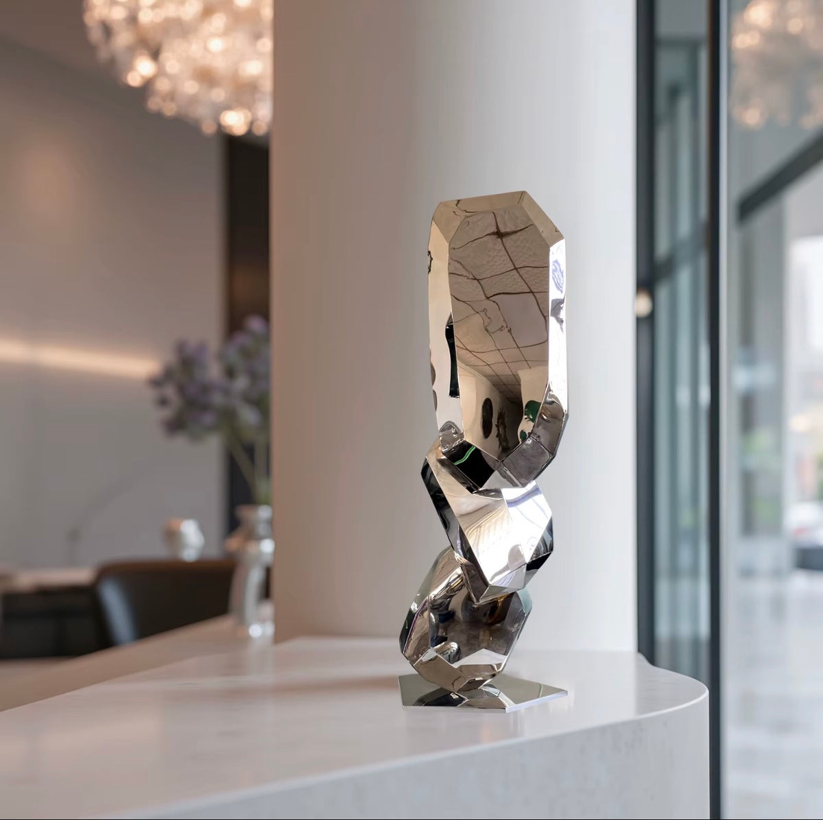 Orion Faceted Stainless Steel Sculpture