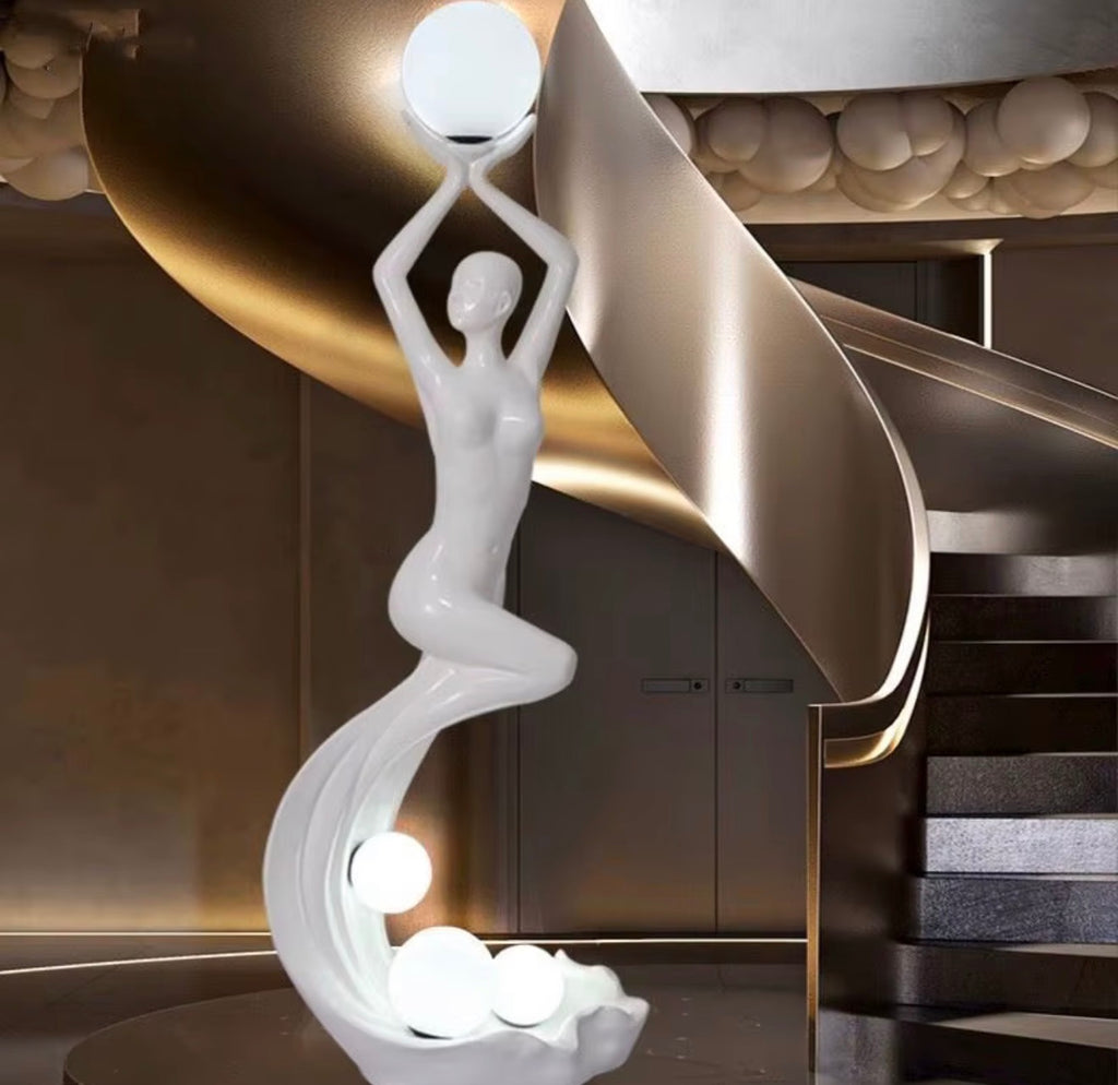 Mermaid Art Sculpture Floor Lamp