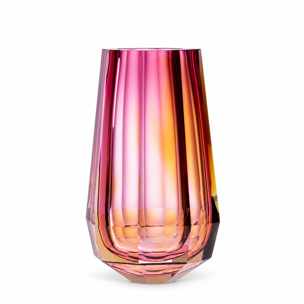 Valentina Plum Crystal Vase