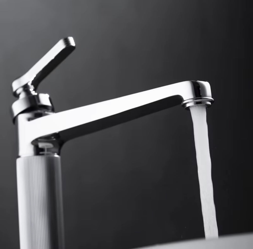 SERAFINA FLOOR-MOUNTED PEDESTAL BASIN FAUCET
