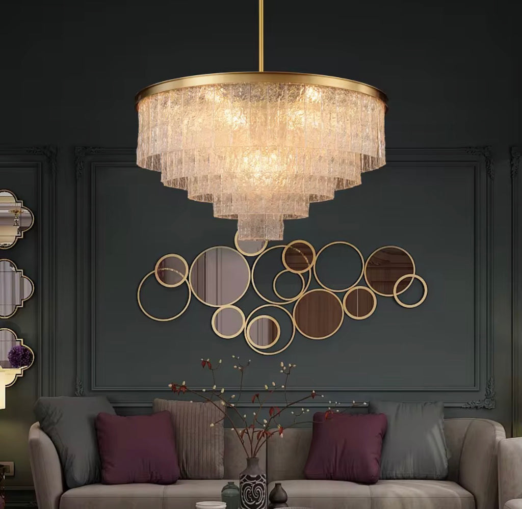 Casa Milano – Aurora Luxe Crystal Chandelier (Gold Frame)