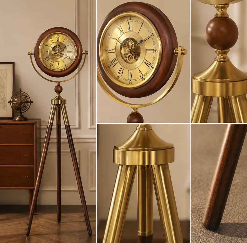 Retro Tripod Floor Clock