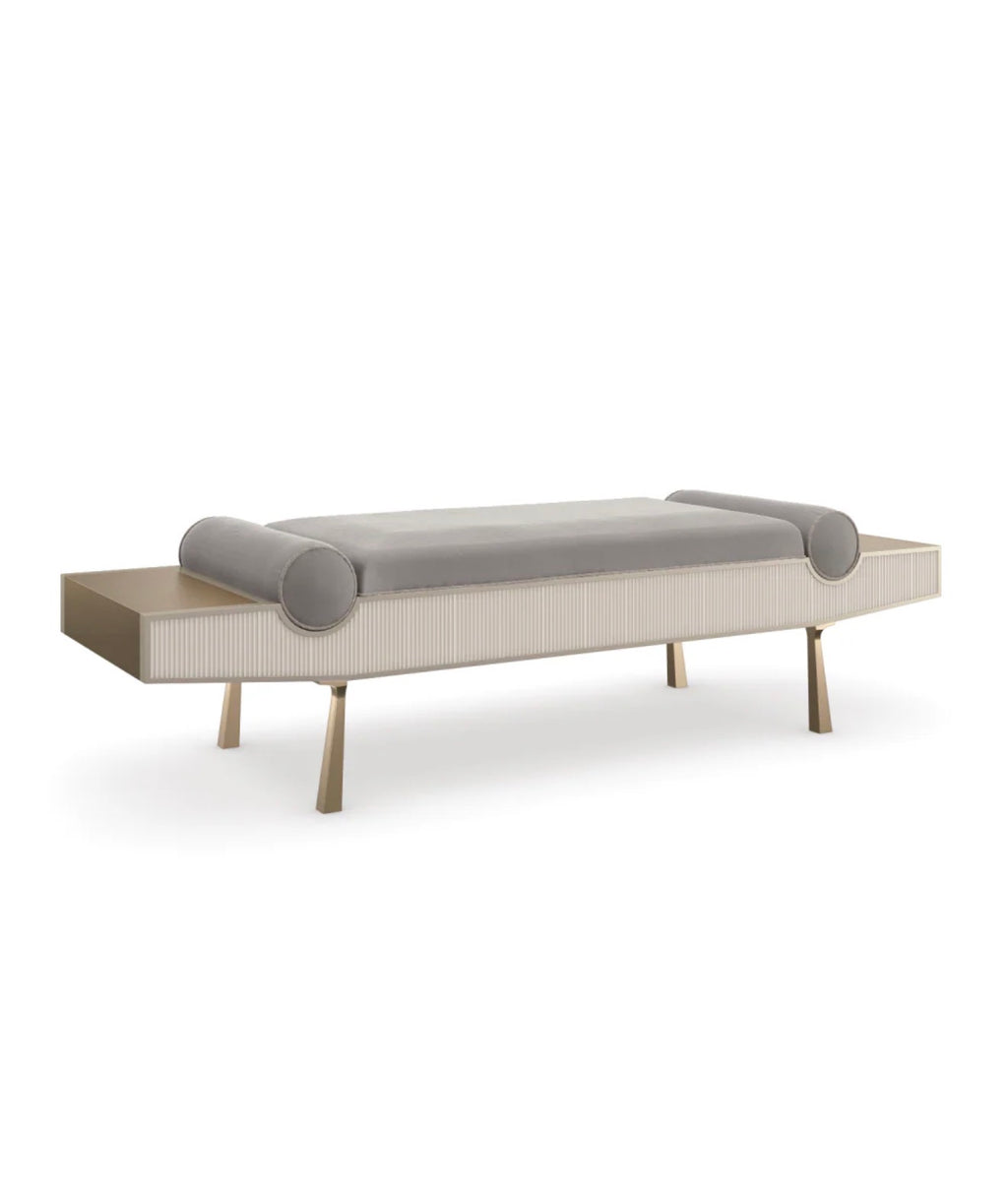 Casa Milano – Modern Upholstered Bedroom Bench with Metal Base