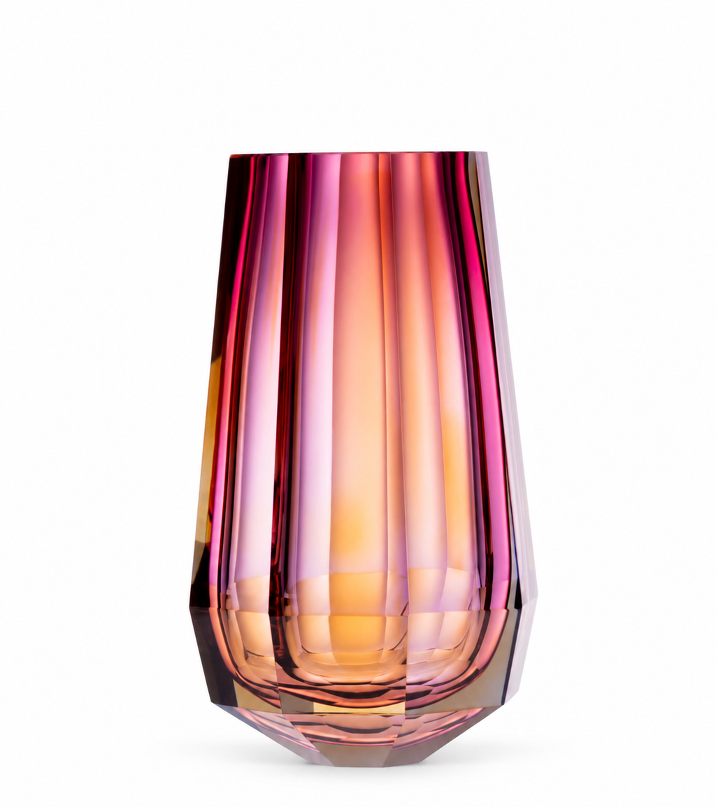 Valentina Plum Crystal Vase