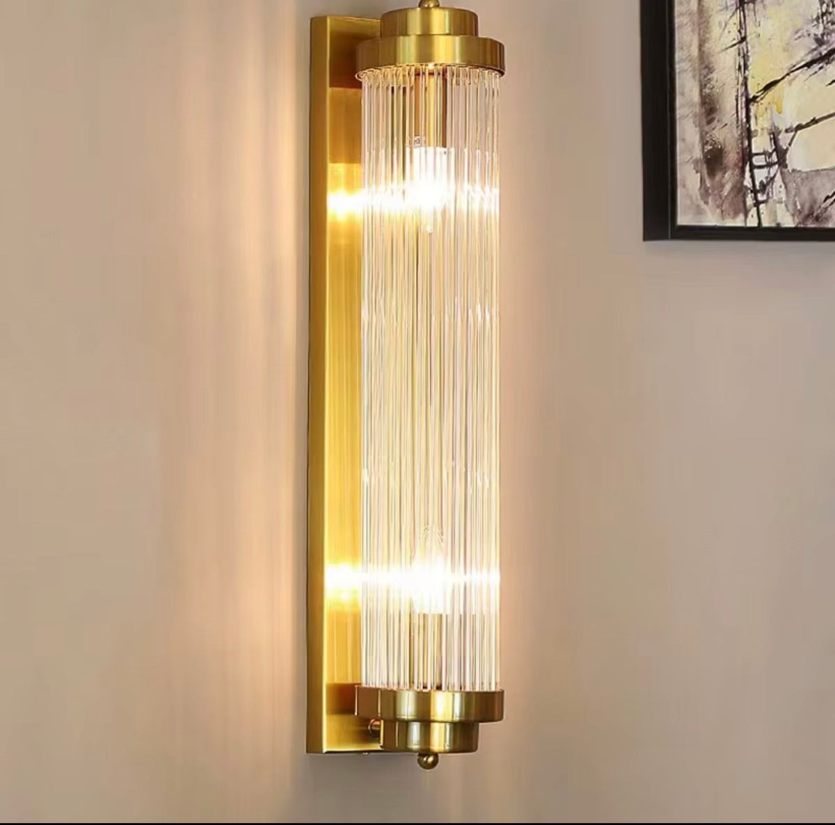 Lucienne Ribbed Glass Wall Sconce
