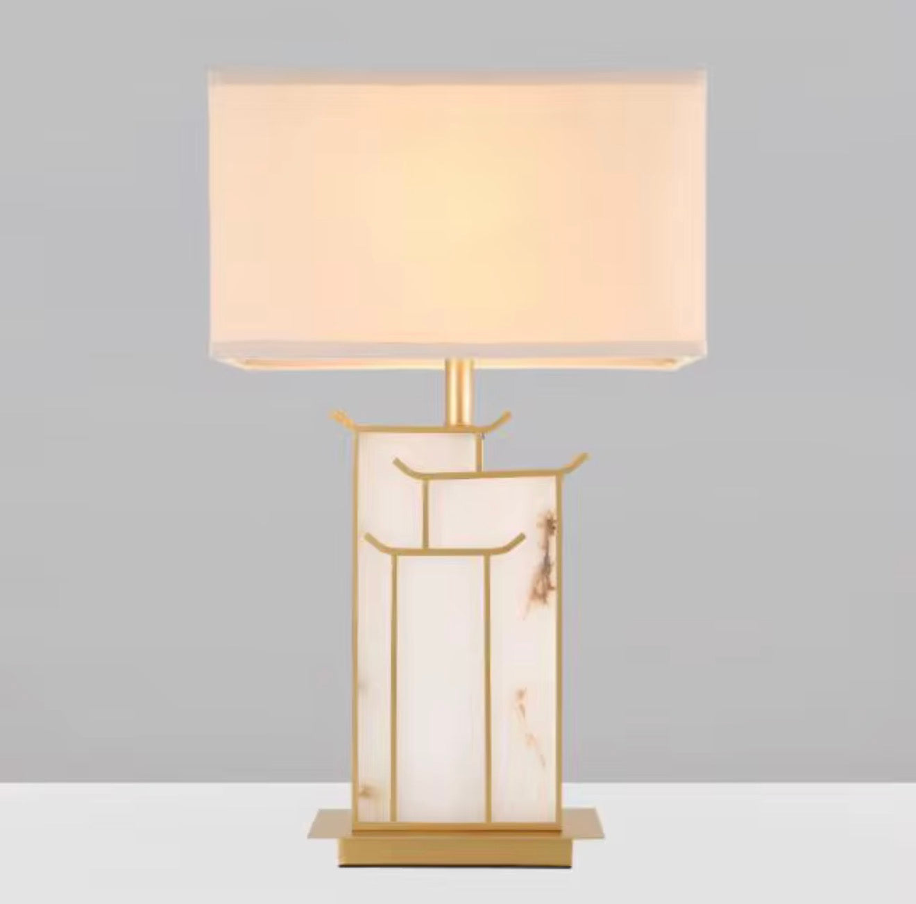 Casa Milano – Aurelia White Marble & Gold Table Lamp