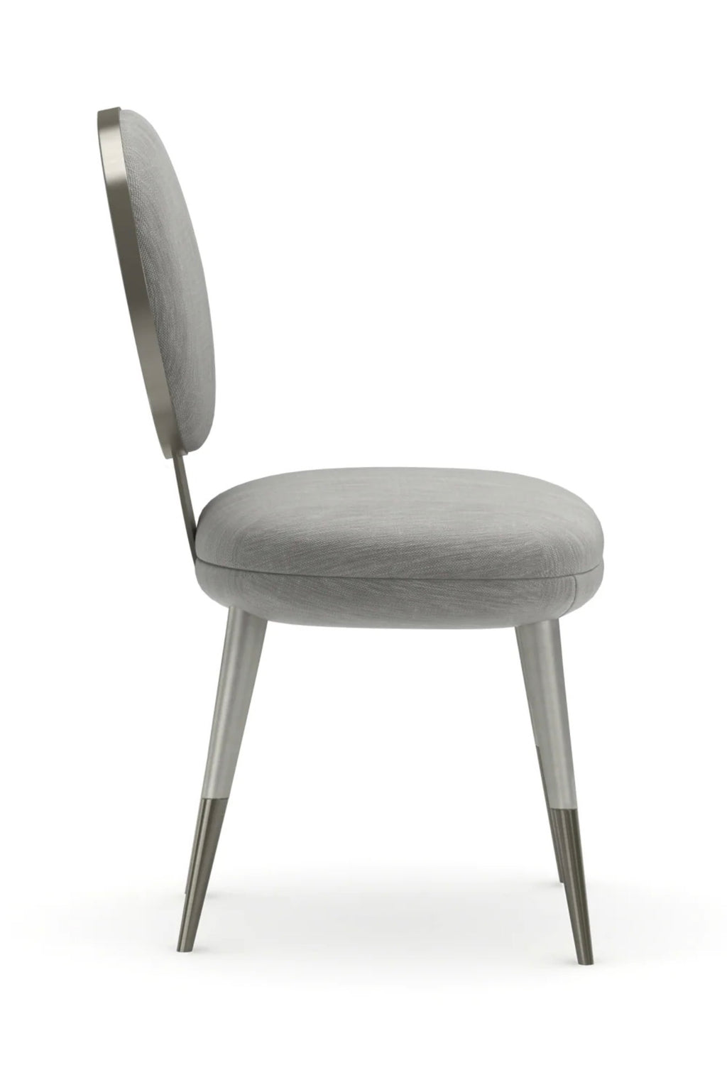Casa Milano – Apollo Round Back Dining Chair (Ivory / Grey / Light Gold)