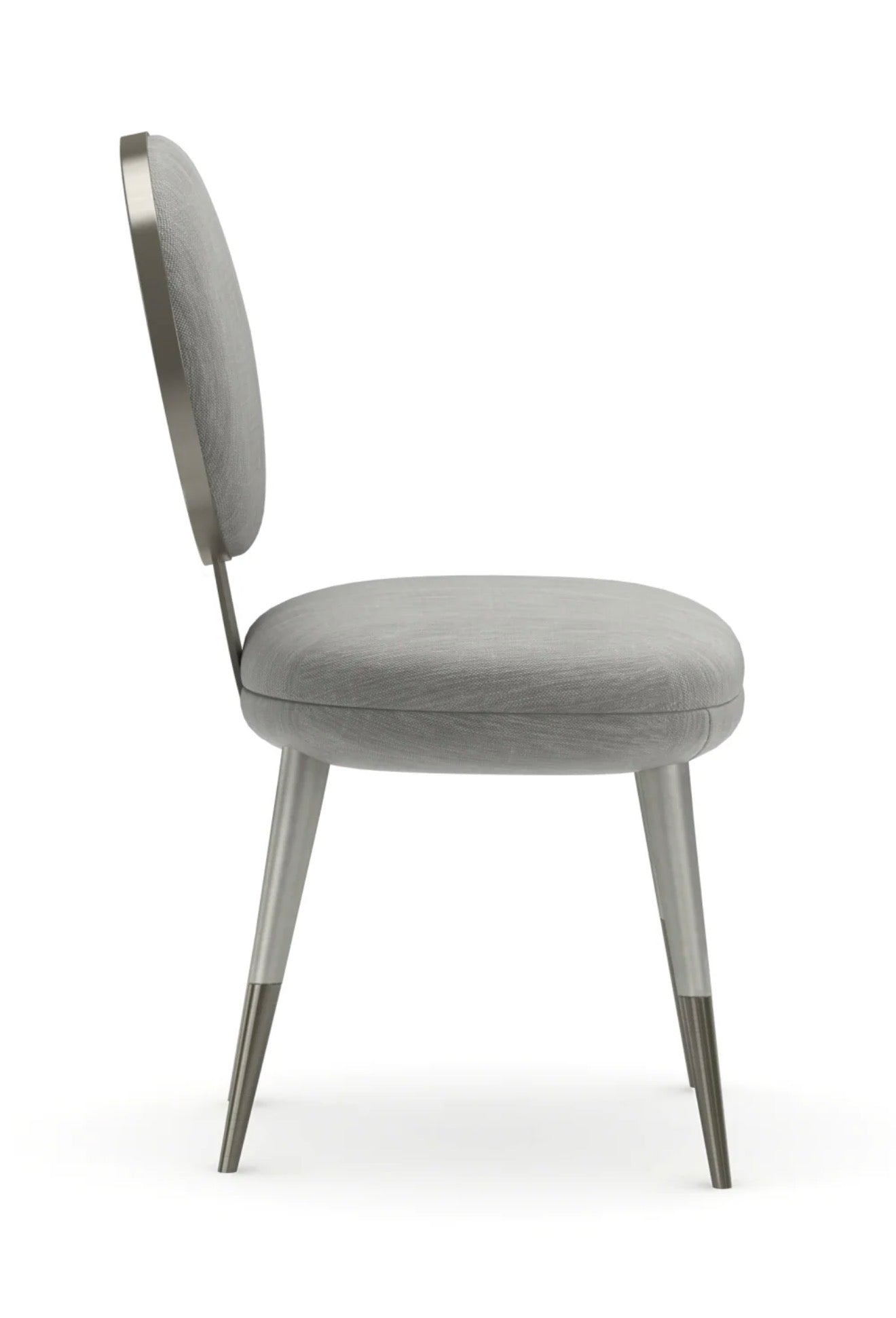 Casa Milano – Apollo Round Back Dining Chair (Ivory / Grey / Light Gold)