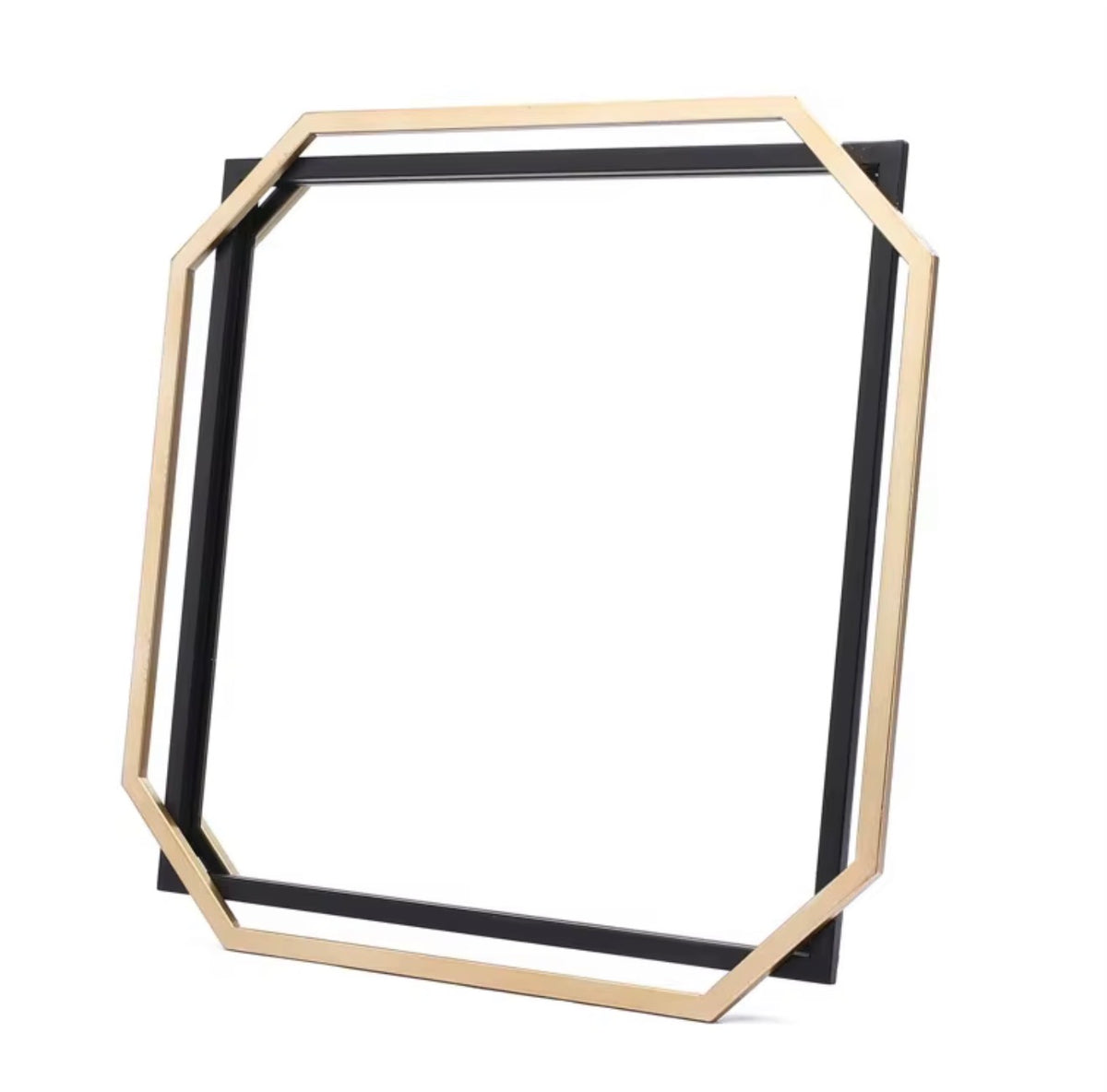 AMALIA GEOMETRIC BLACK & GOLD WALL MIRROR