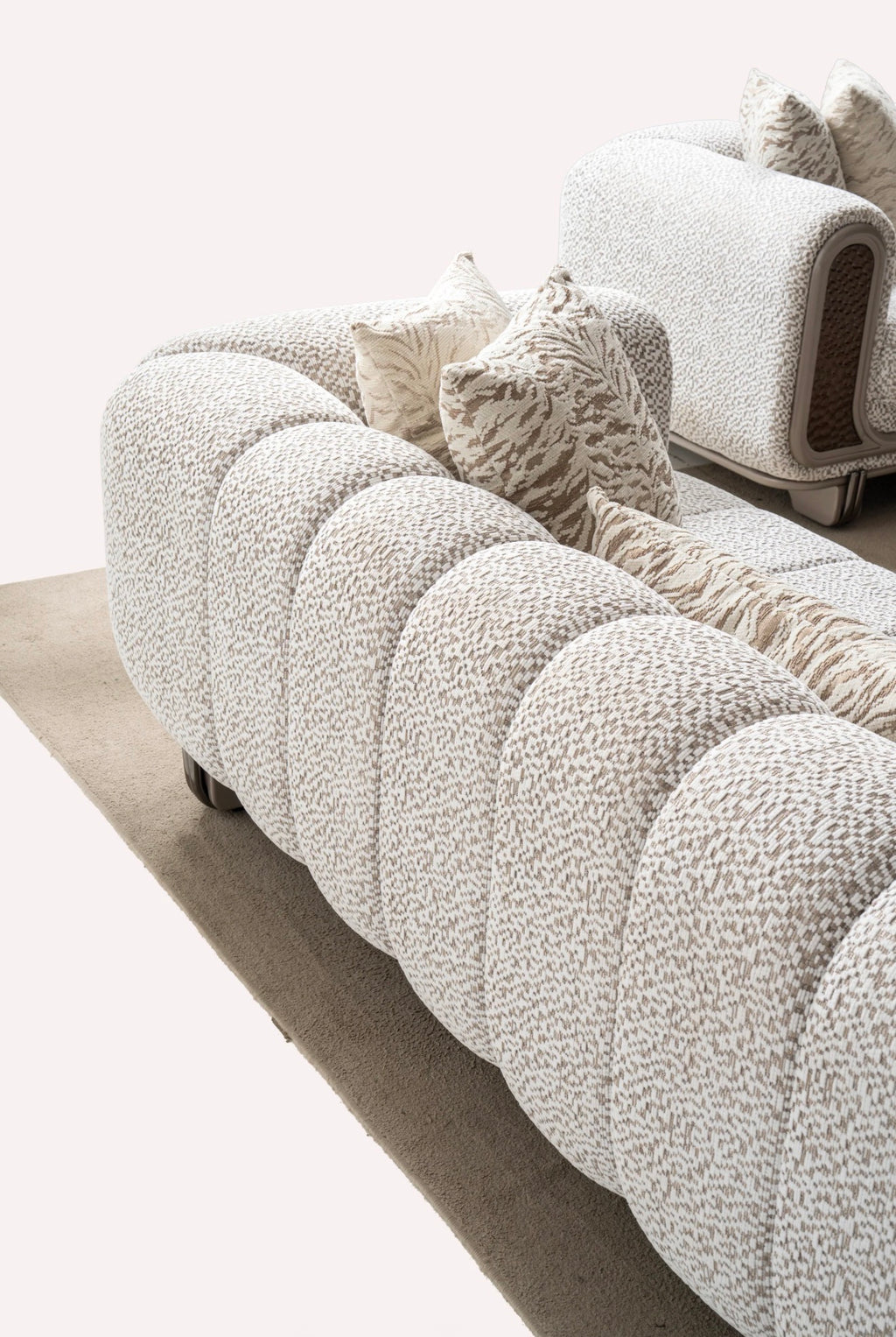 Casa Milano - Lora Luxury Living Room Set – Textured Fabric Design