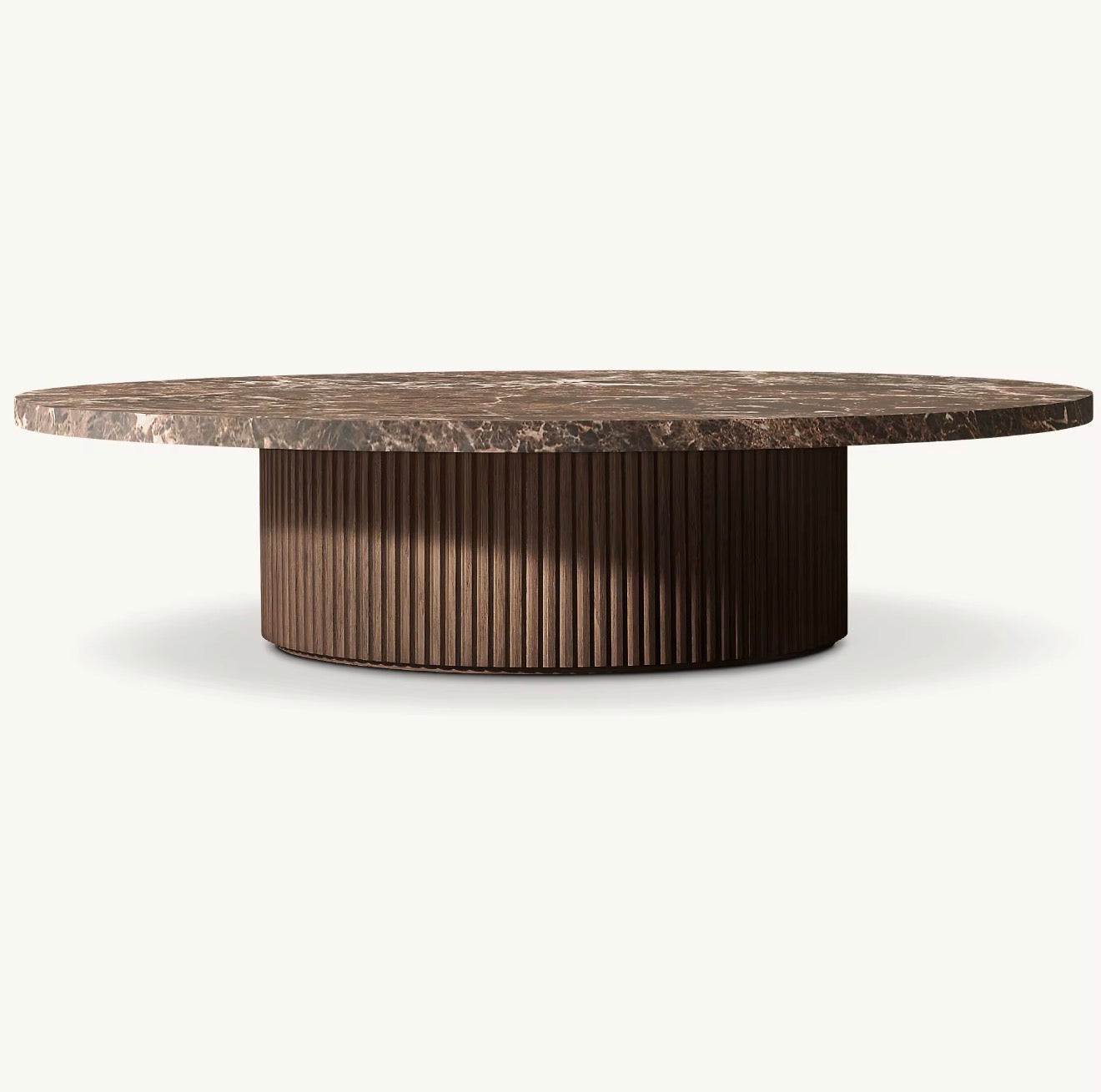 Casa Milano Siena Fluted Marble Coffee Table