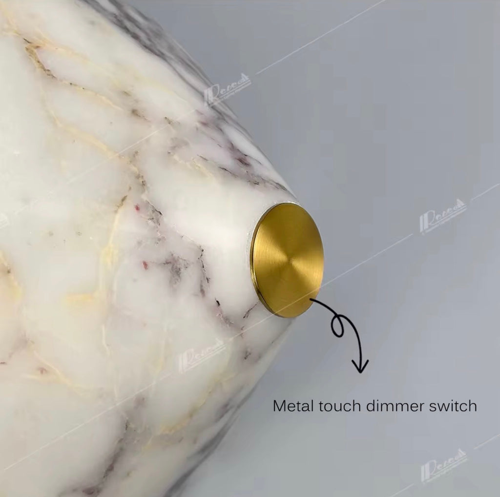 Mushroom Natural Marble Table Lamp