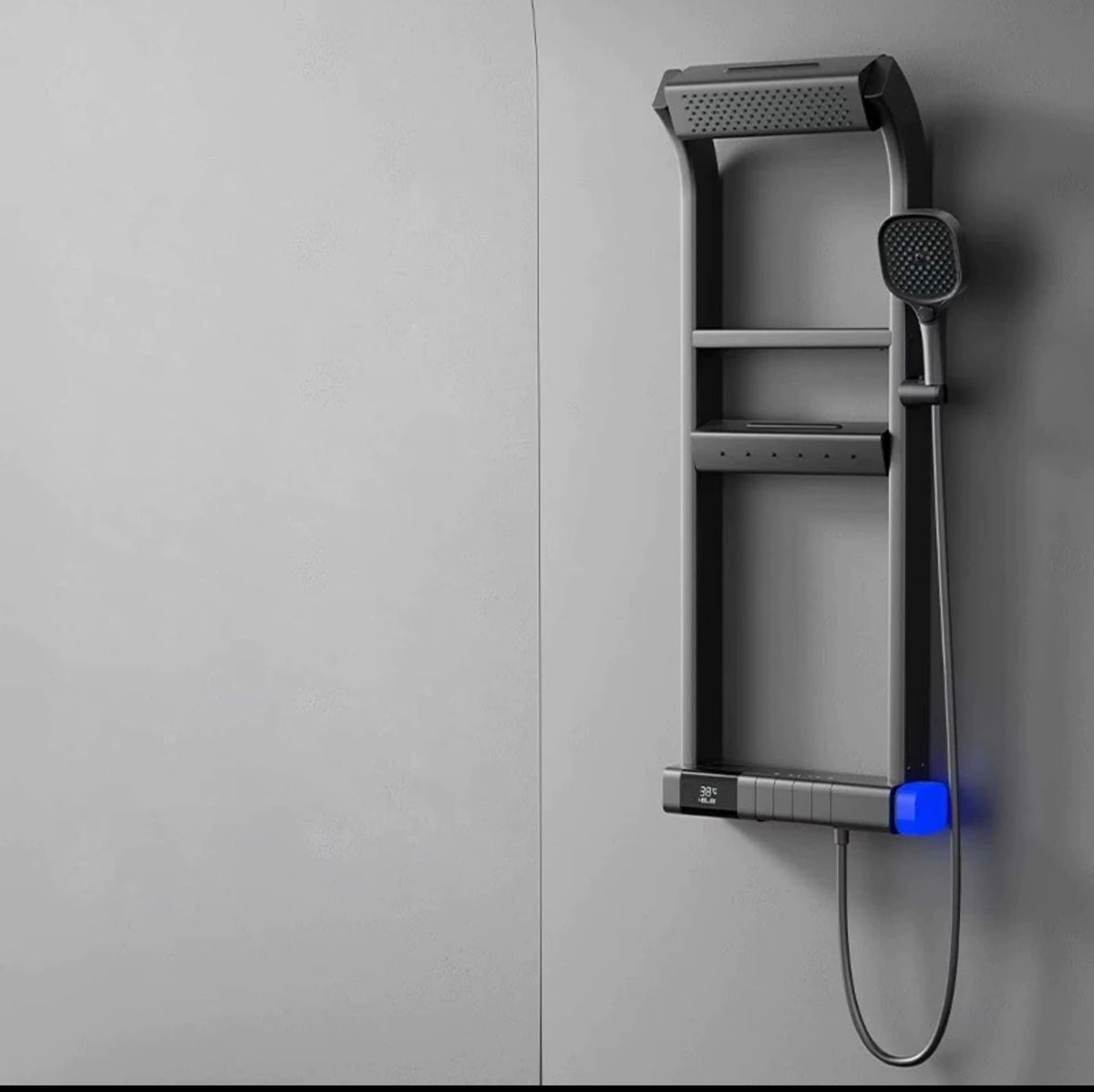 Bellara Thermostatic Waterfall Shower System with Digital Display